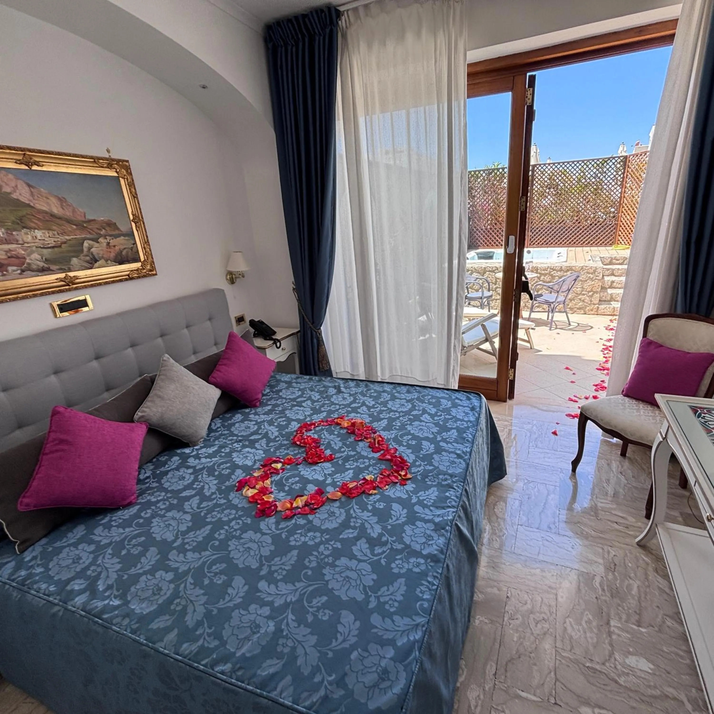 Bed in Bougainville Luxury Boutique Hotel