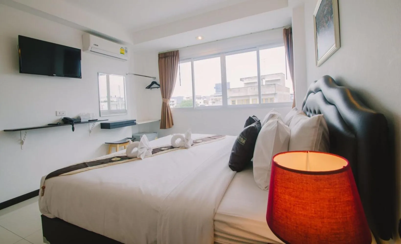 Bed in TH beach hotel