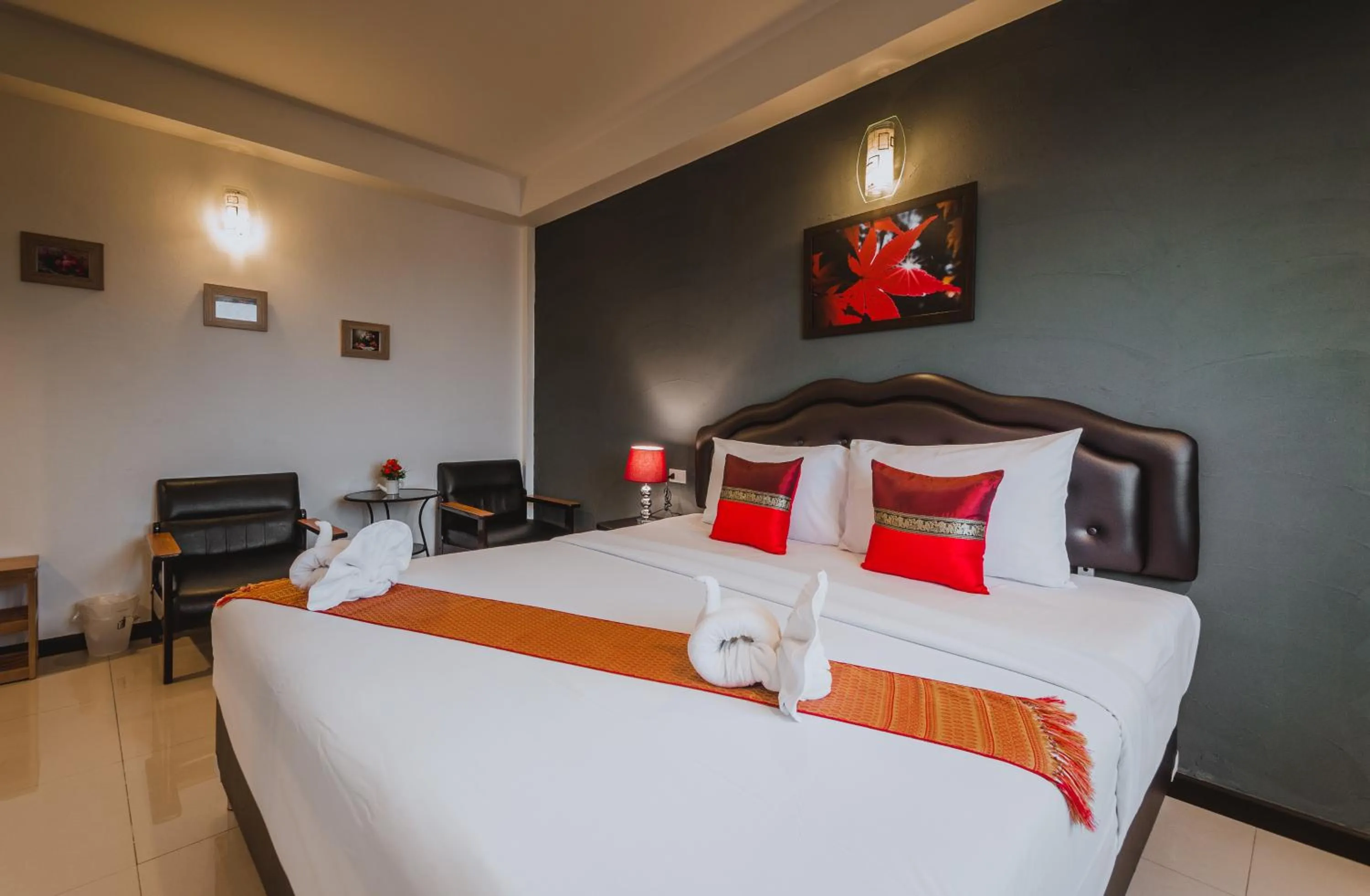 Bed in TH beach hotel