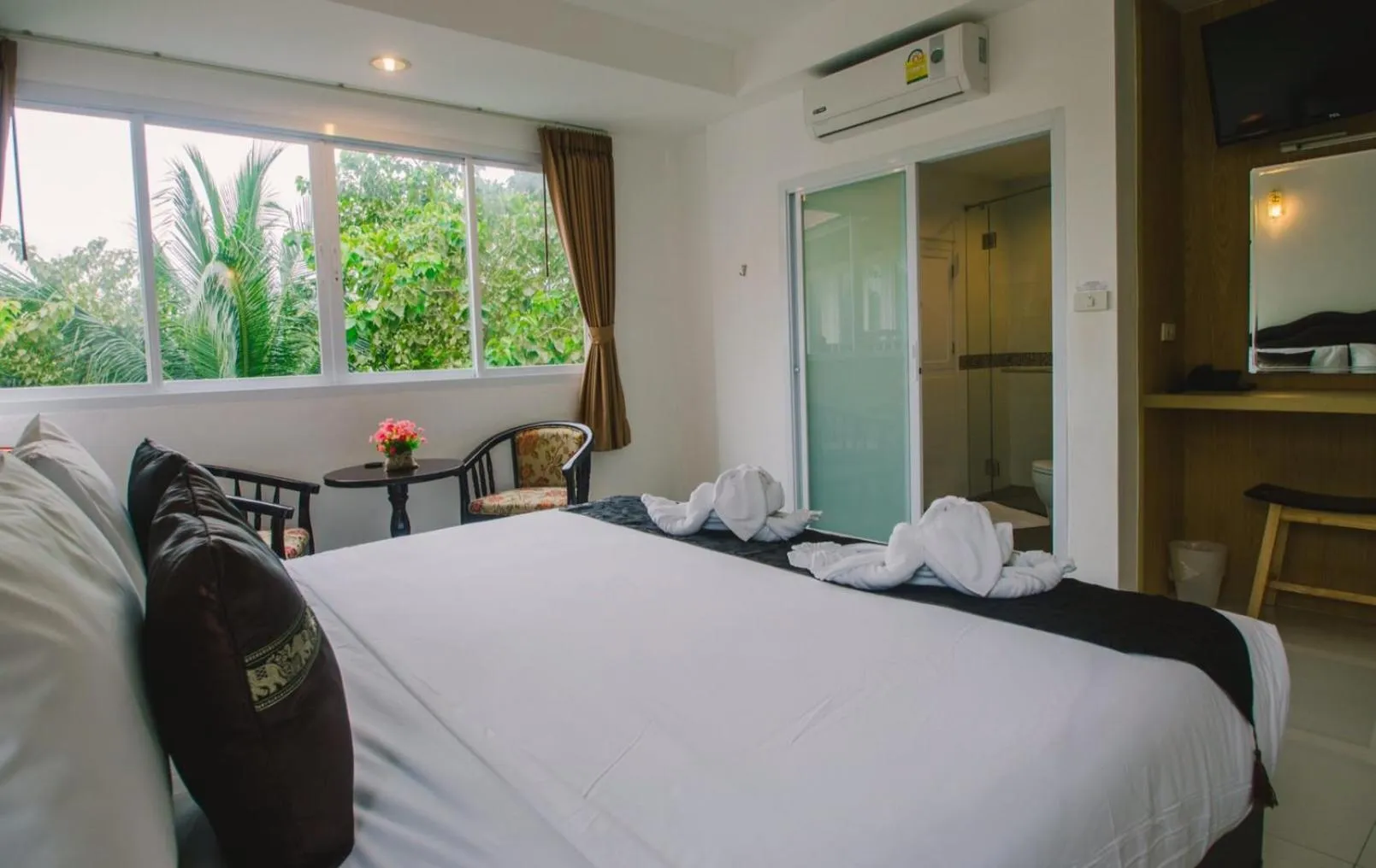 Bed in TH beach hotel