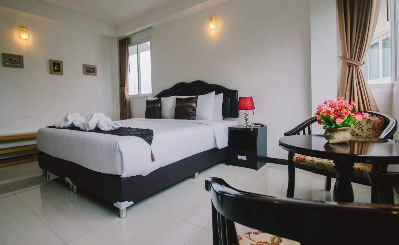 Bed in TH beach hotel