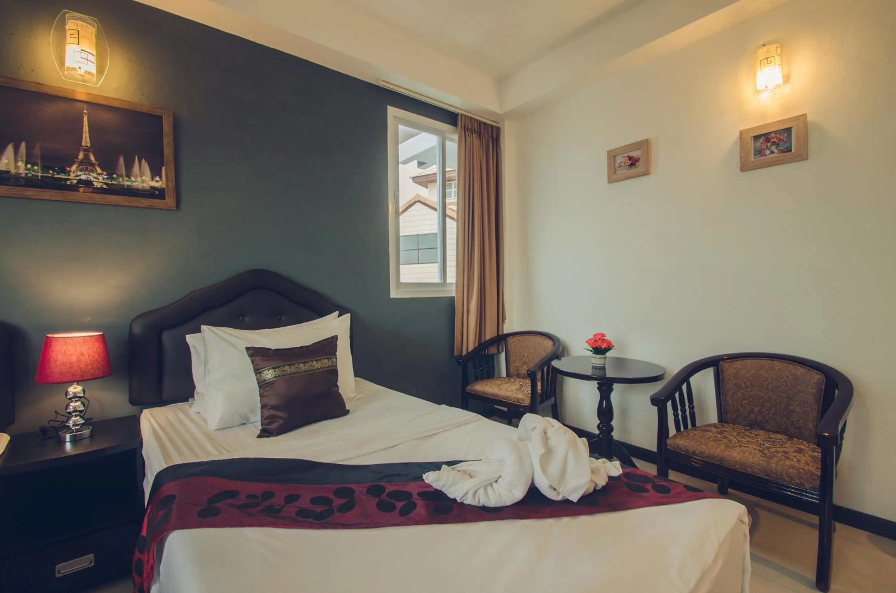 Bed in TH beach hotel