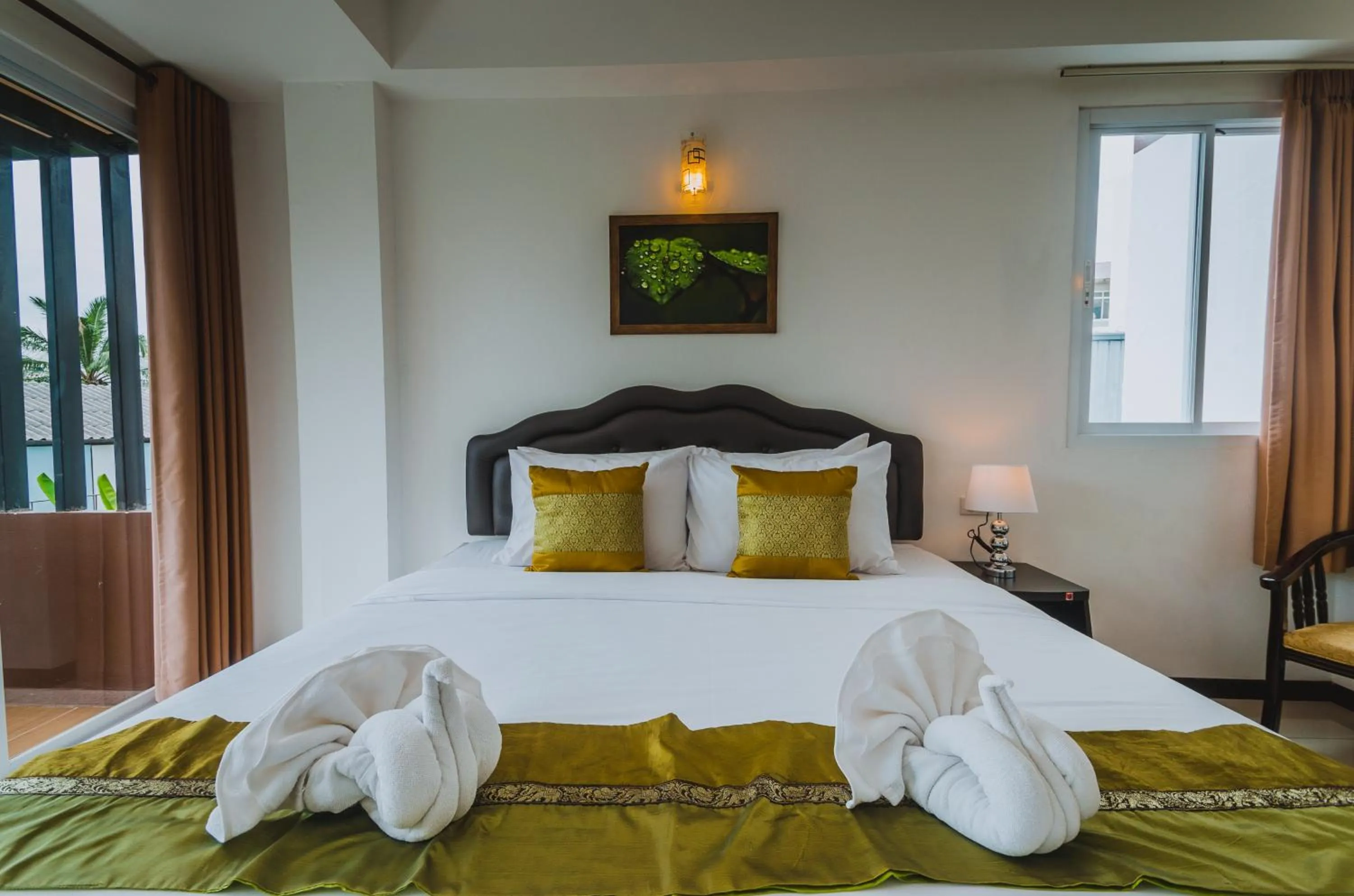 Bed in TH beach hotel