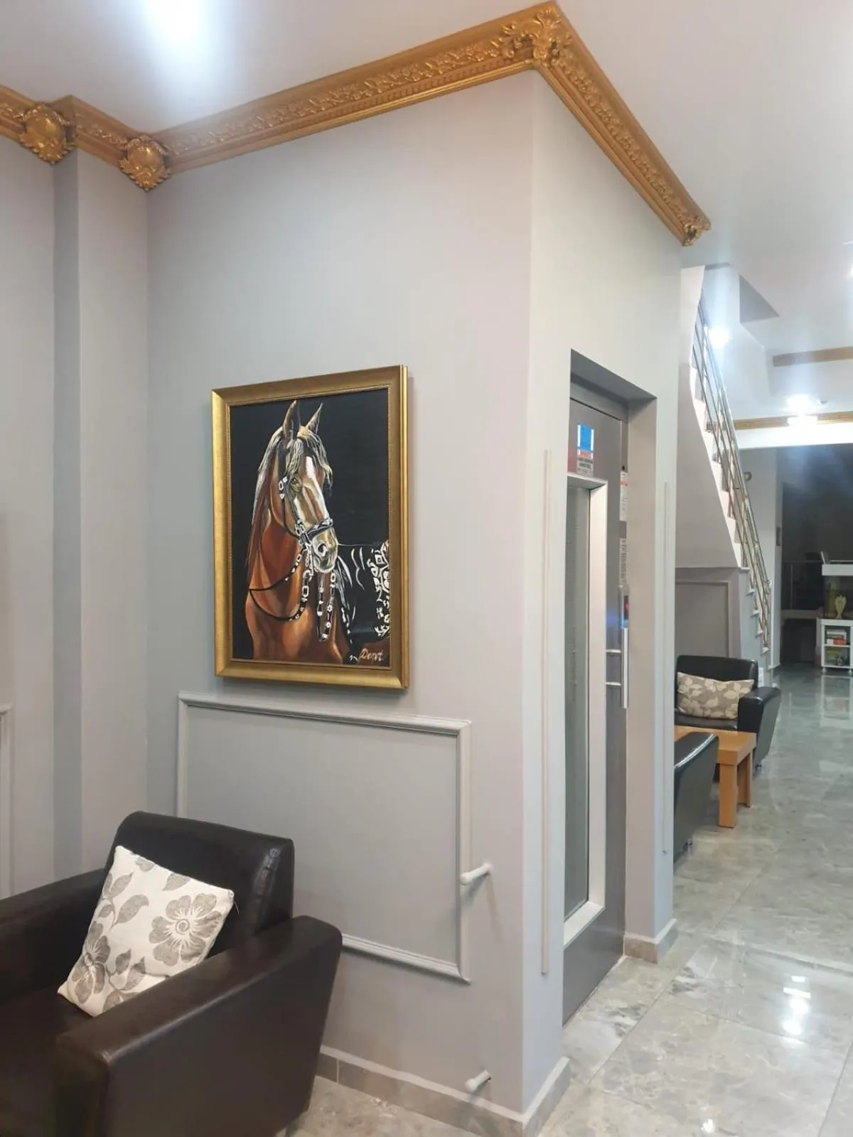 Lobby or reception in Stad Pansiyon AİLE