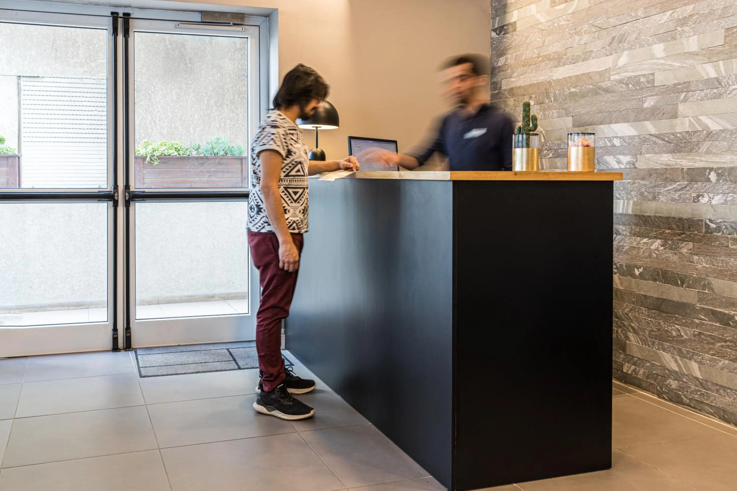 Staff in Blue Sea Marble