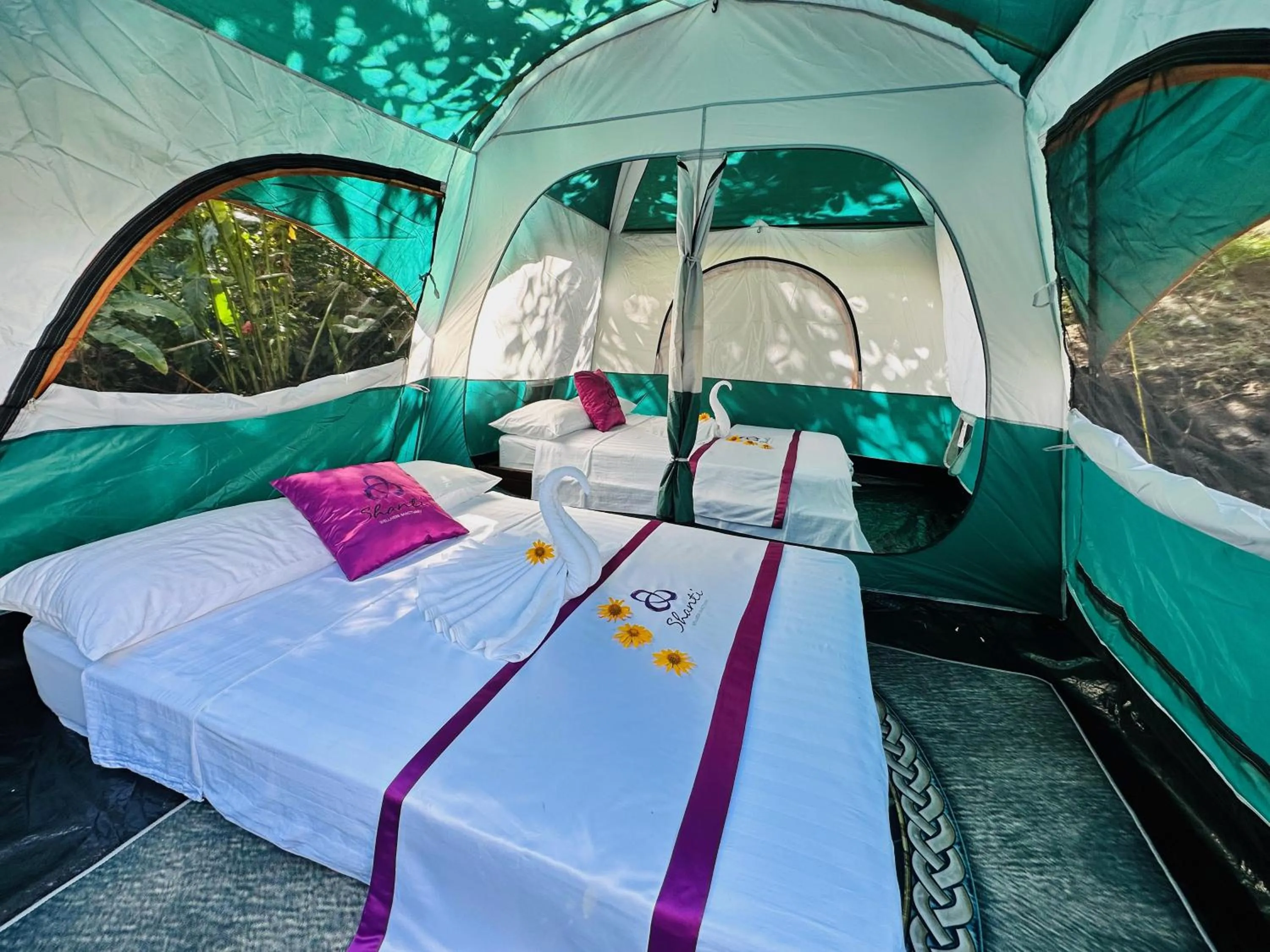 Bed in Shanti Wellness Sanctuary