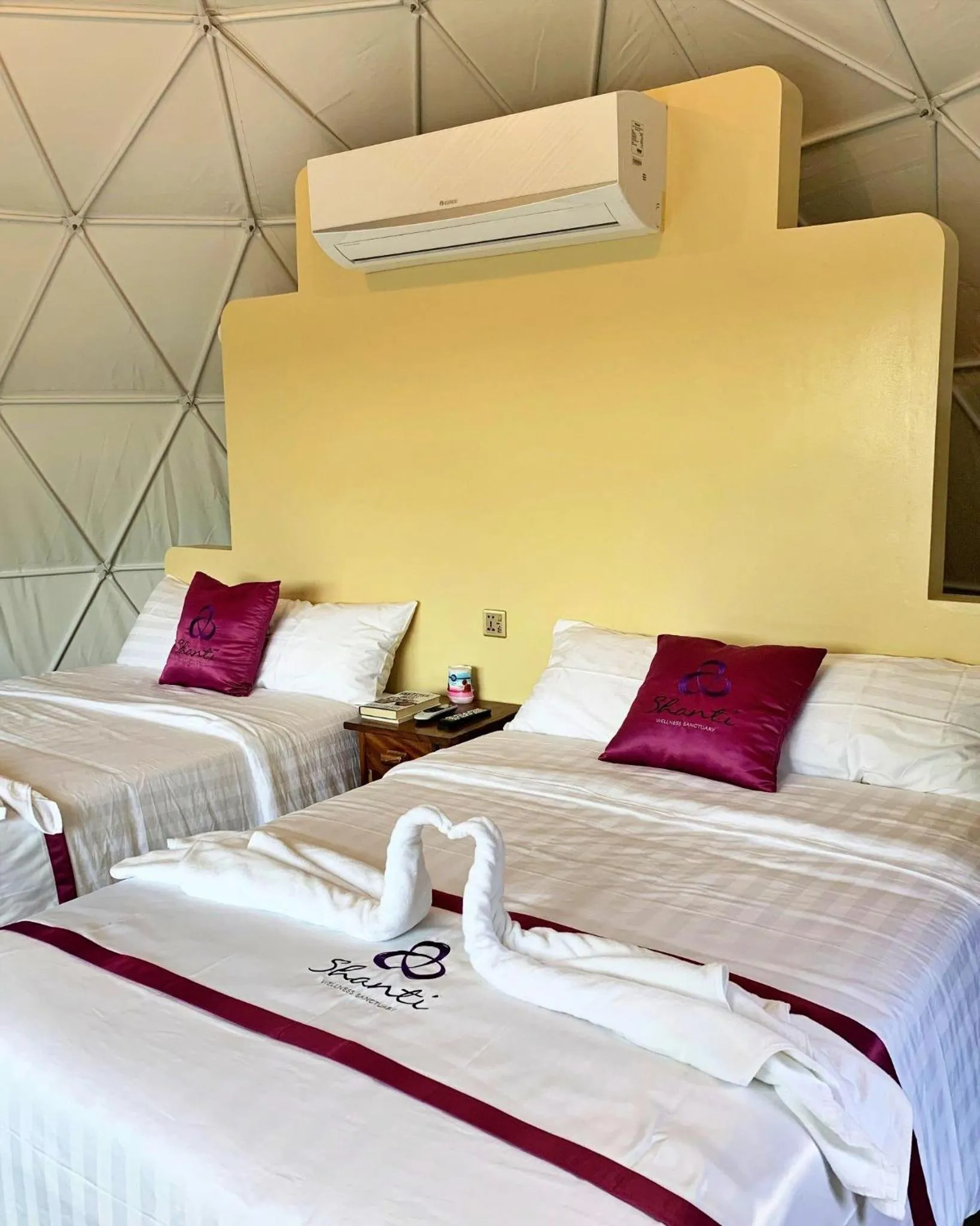 Bed in Shanti Wellness Sanctuary