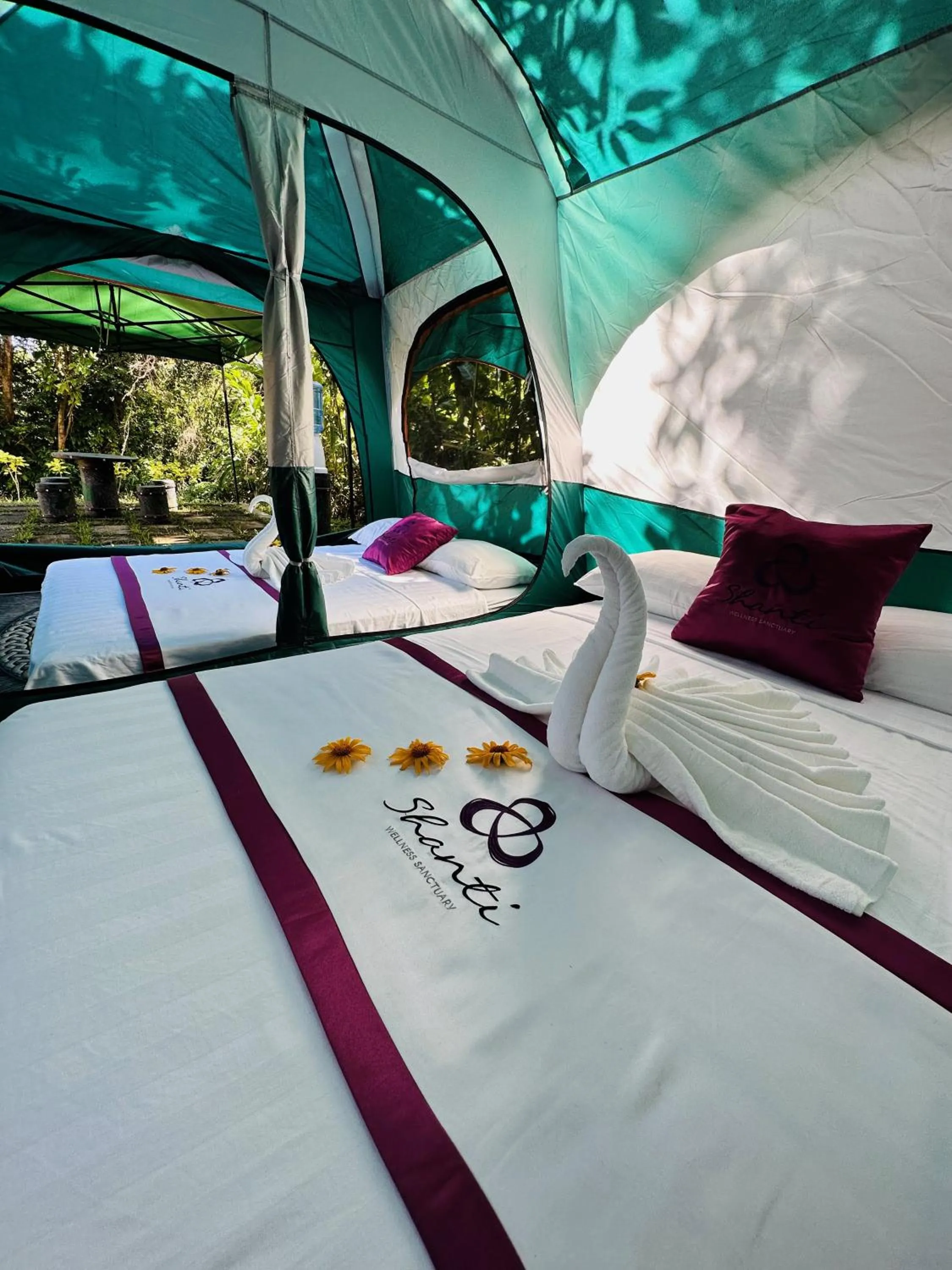 Bed in Shanti Wellness Sanctuary