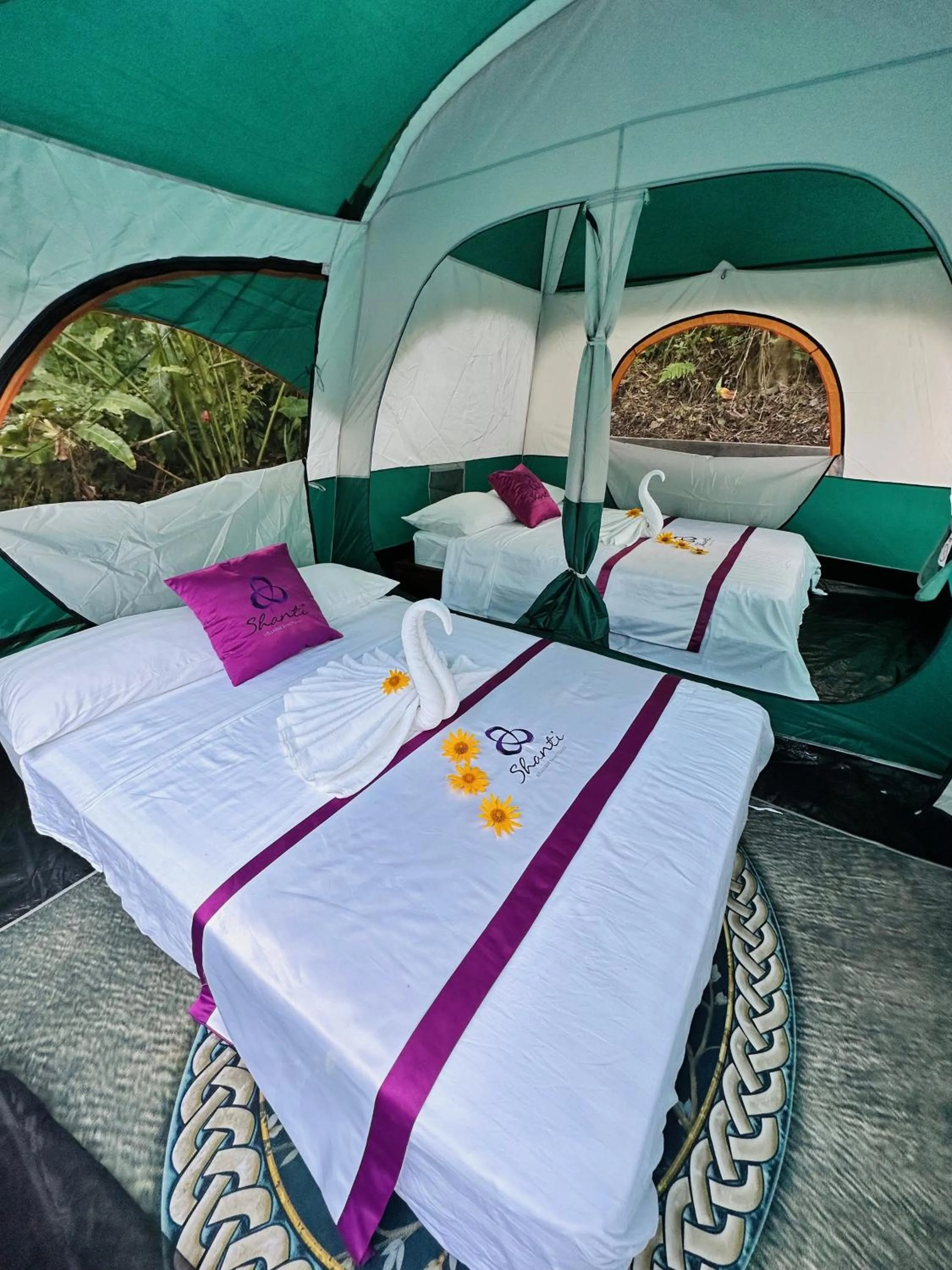 Bed in Shanti Wellness Sanctuary