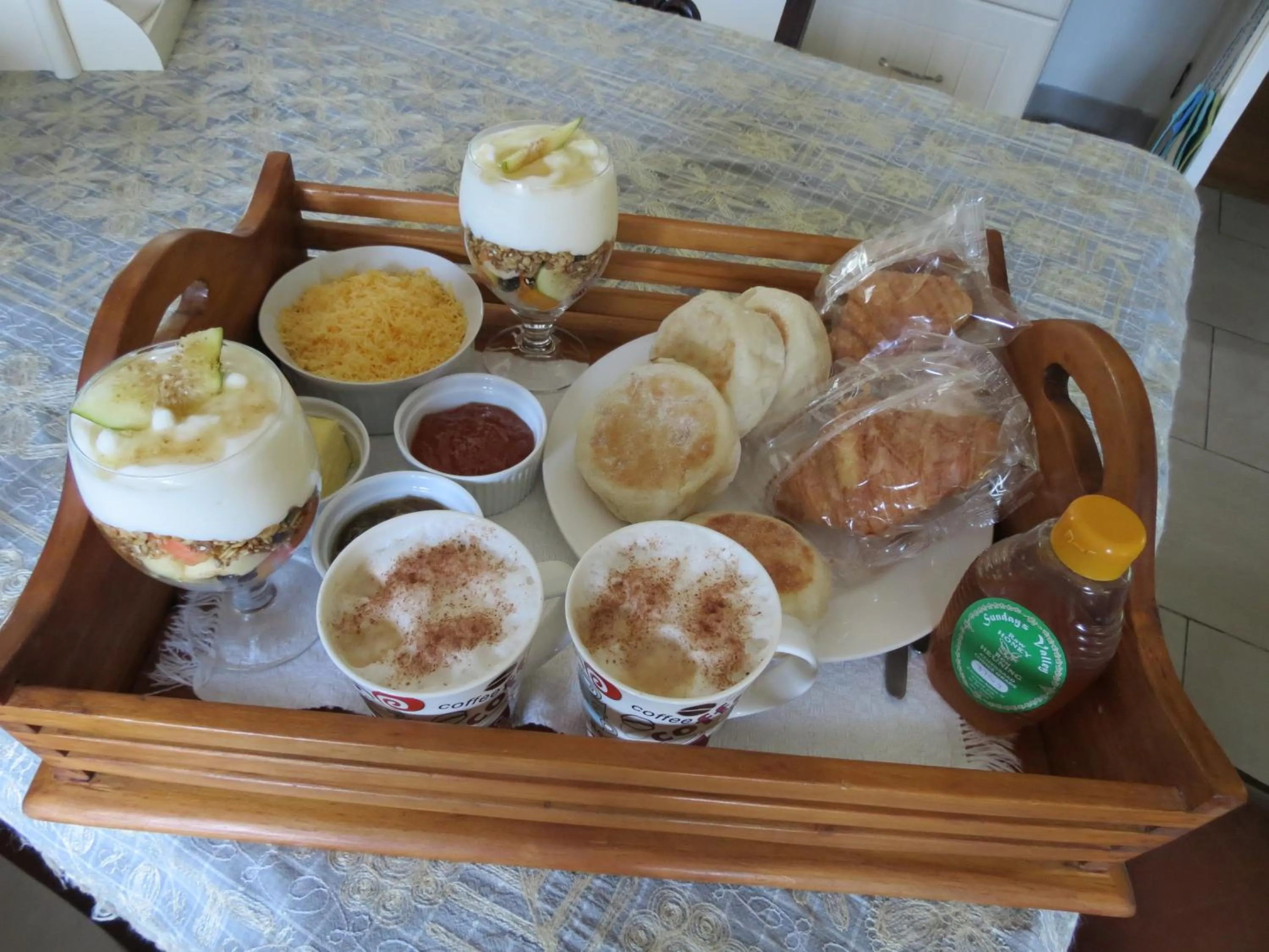 Continental breakfast in AppleBee Guest Cottages