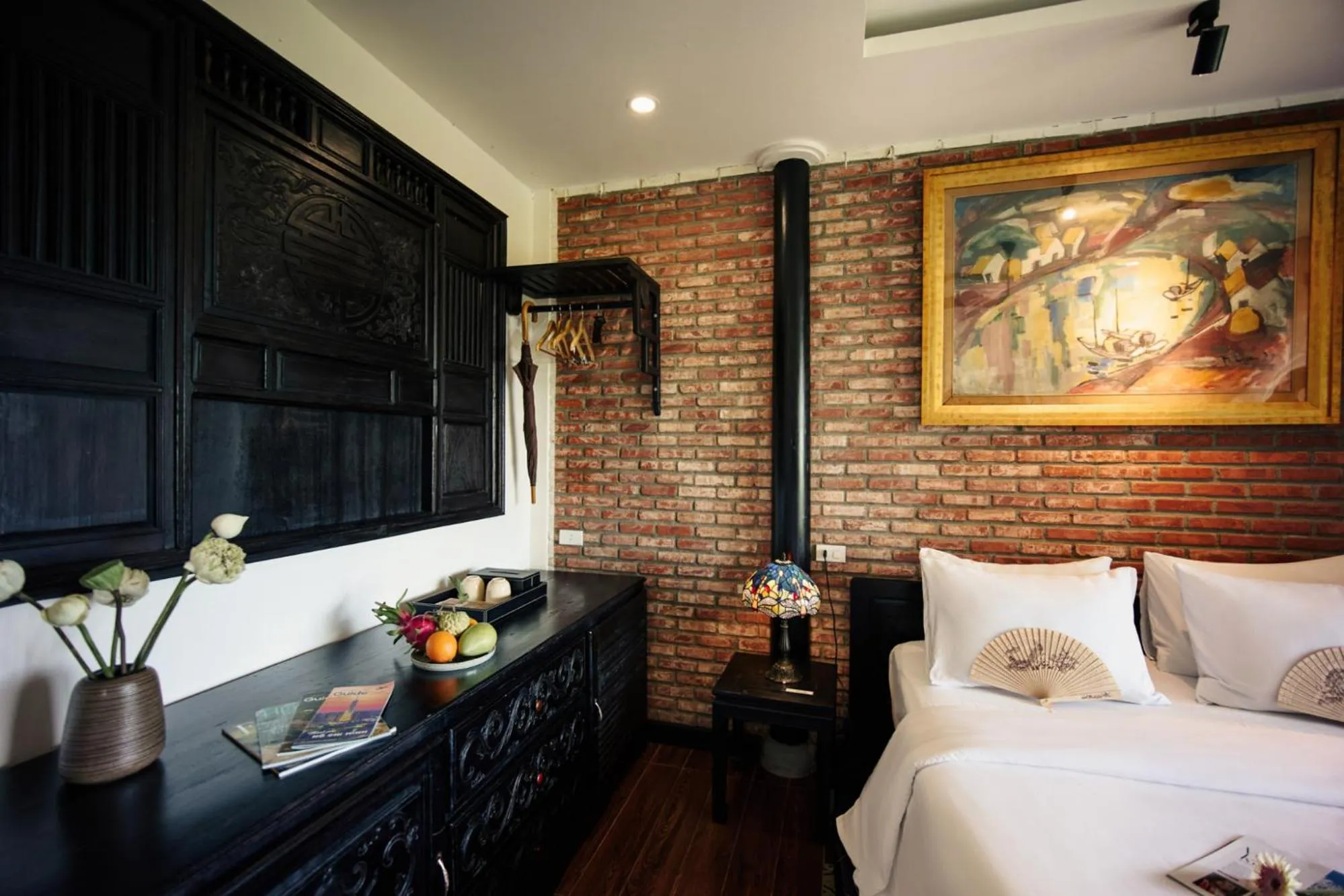 Decorative detail, Bed in Art Museum Villa Hoi An