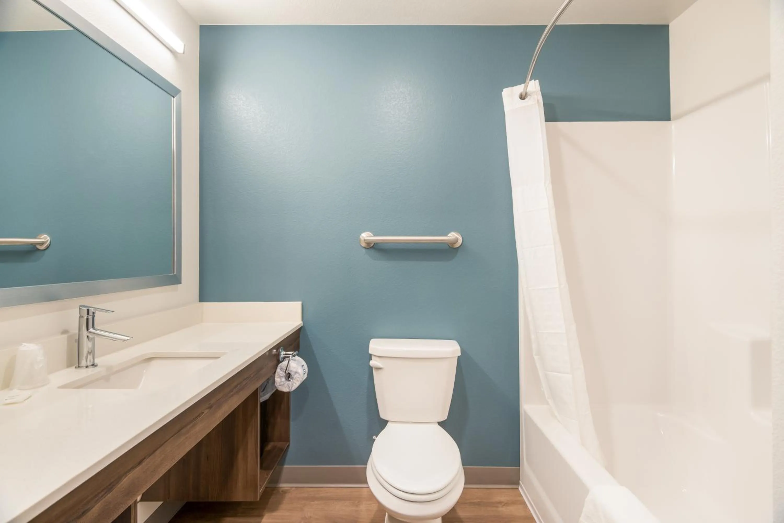 Bathroom in WoodSpring Suites Colorado Springs North - Air Force Academy