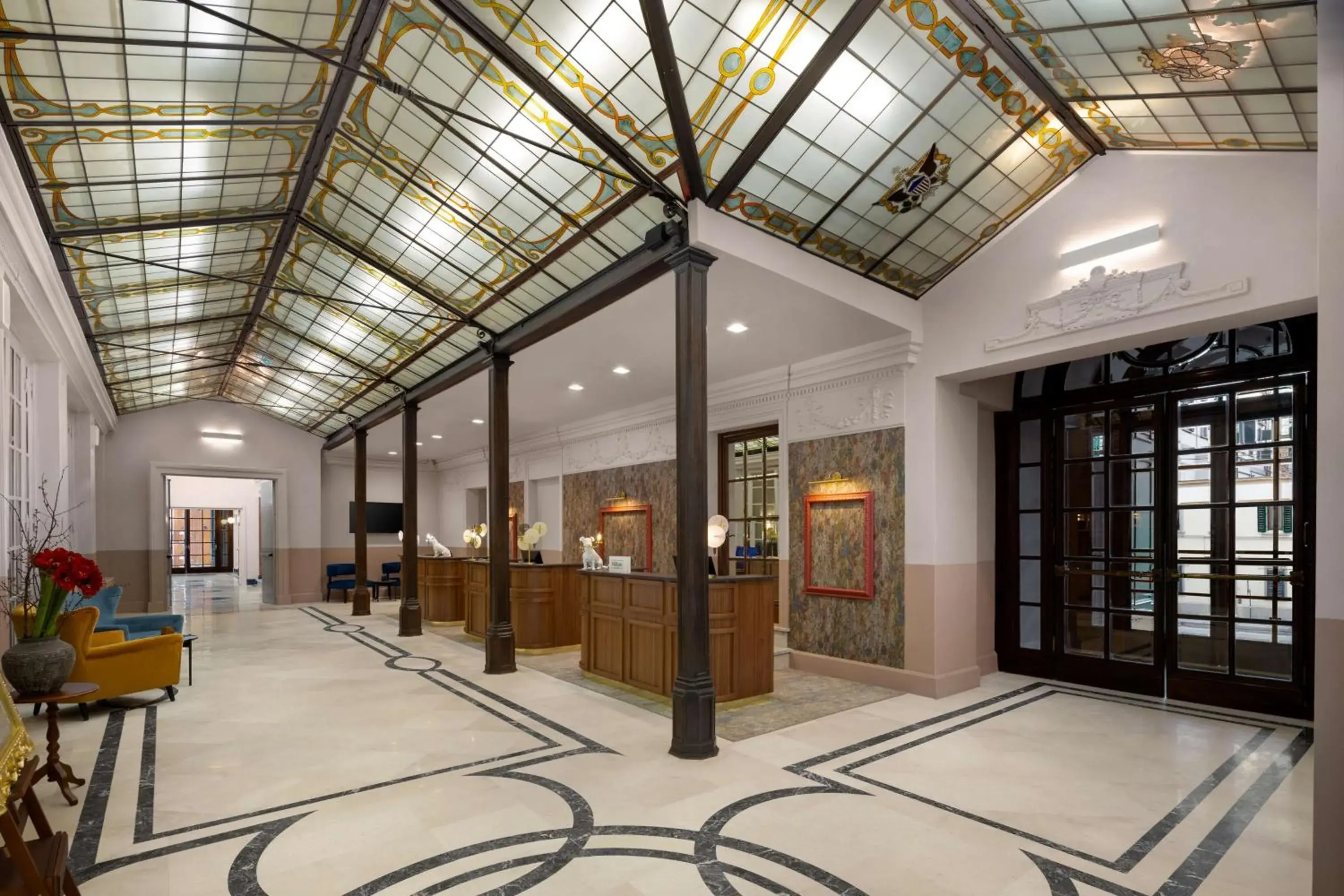 Lobby or reception in Anglo American Hotel Florence, Curio Collection By Hilton Lobby or reception in Anglo American Hotel Florence, Curio Collection By Hilton