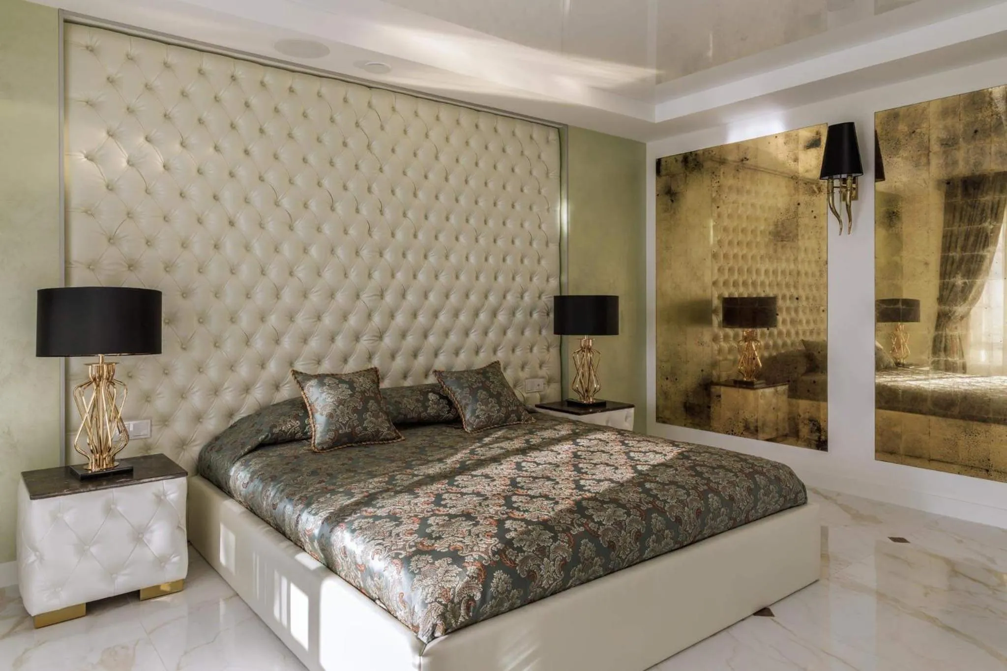 Bed in Prestige Jacuzzi Apartment by LIUKSAI