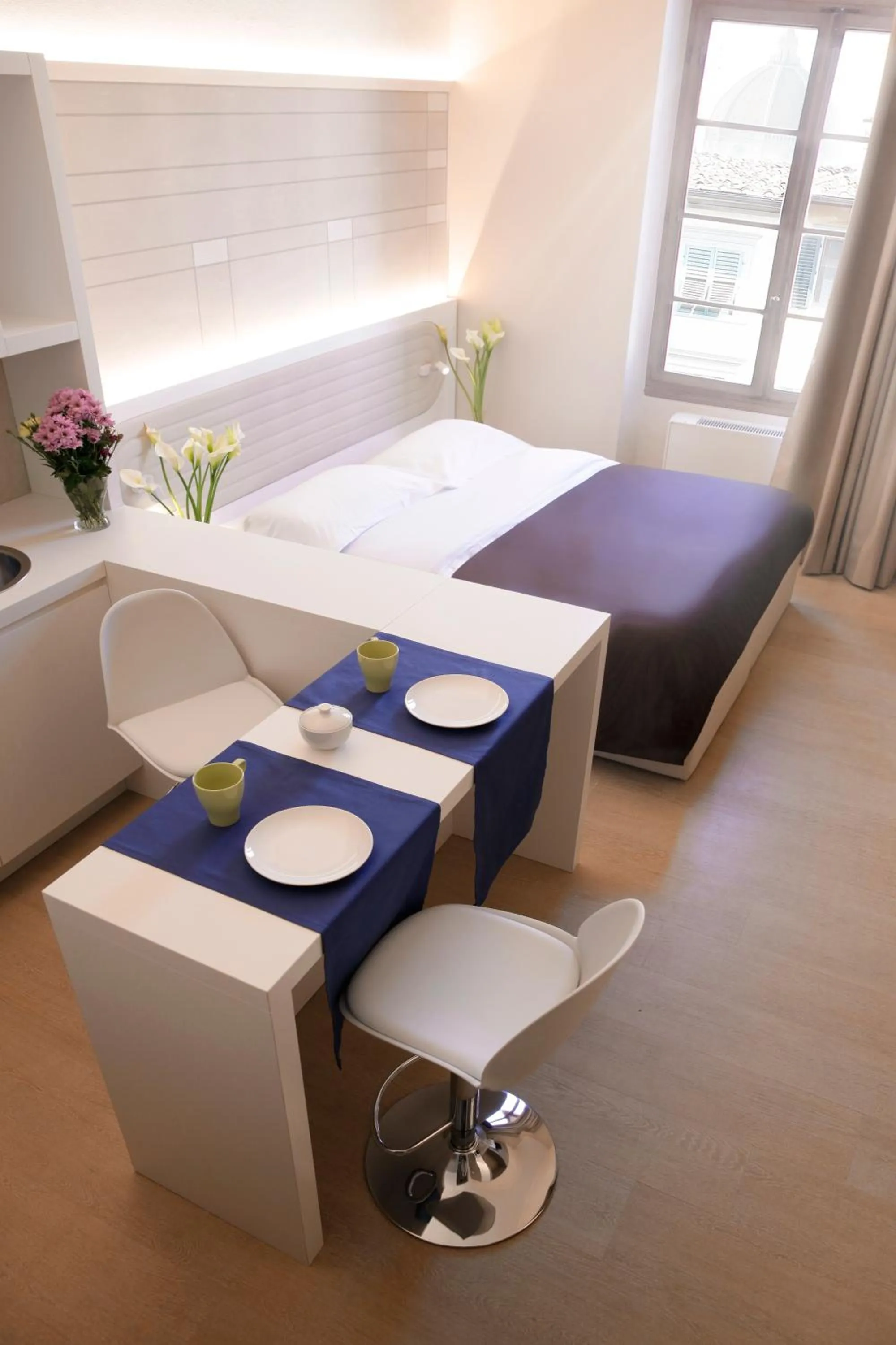 Bed in Palazzo dei Ciompi Suites