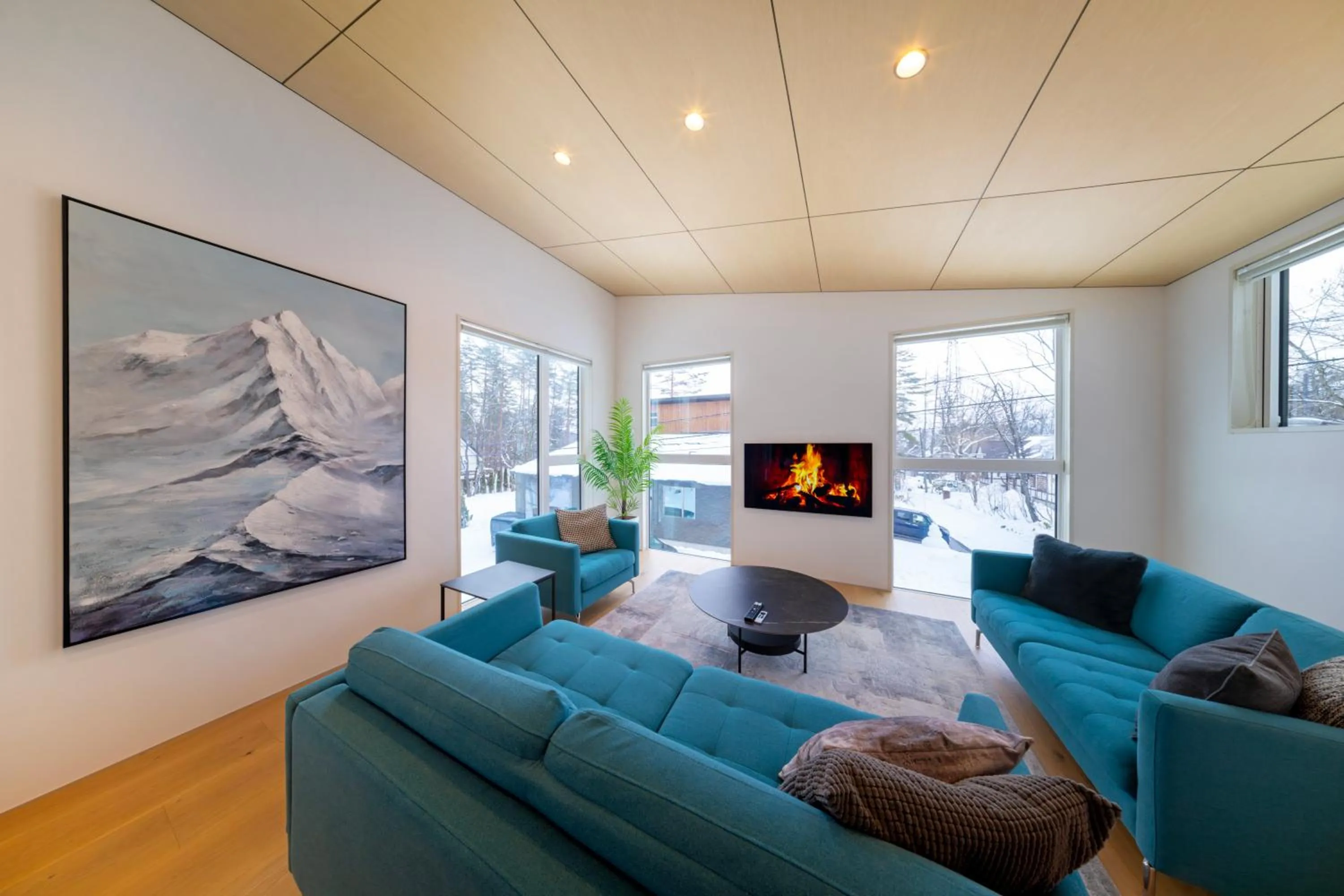 TV and multimedia in Blue River Chalets by The Hakuba Collection