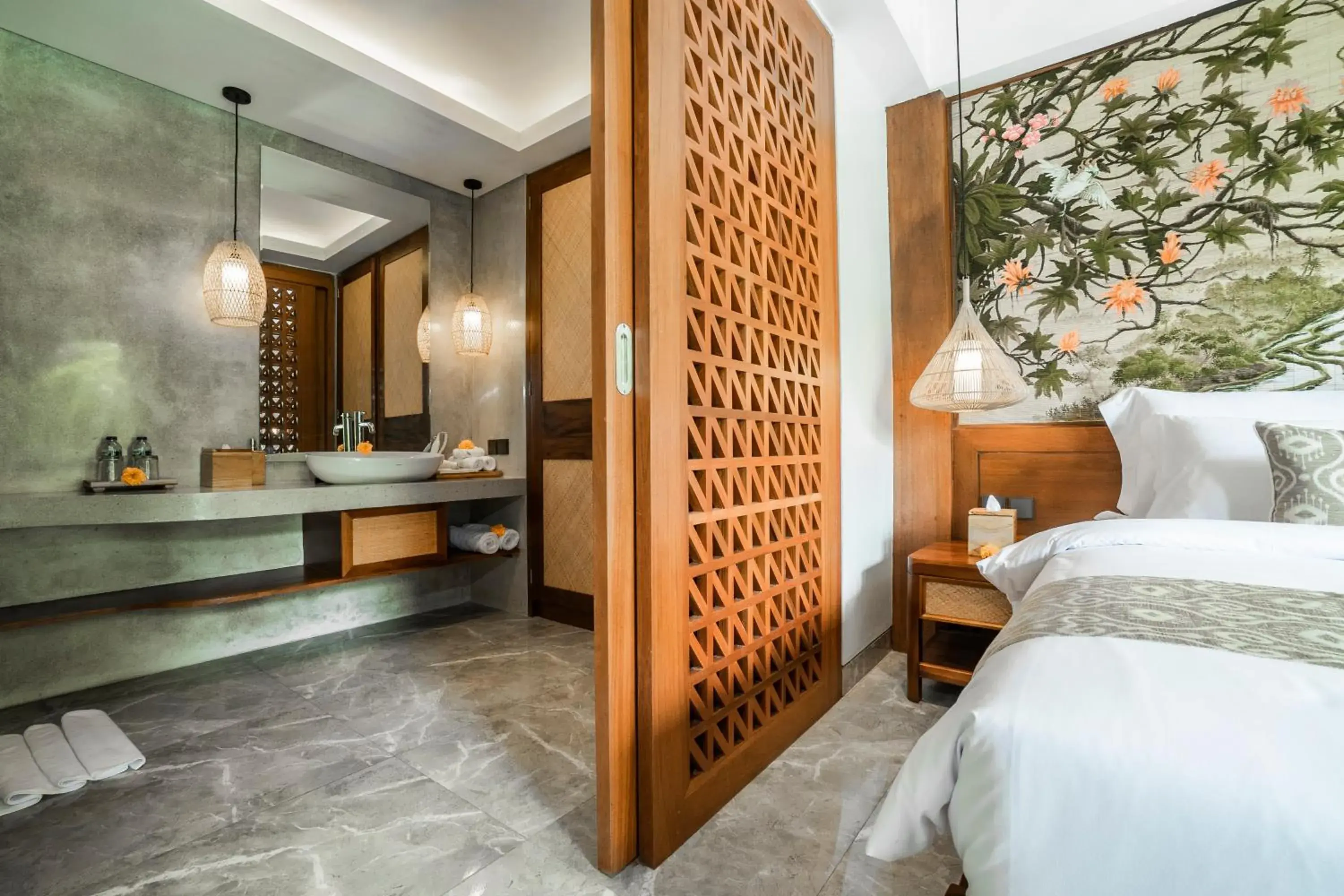Deluxe Double or Twin Room with Rice Field View in Uma Shanti Villa by Mahaputra Deluxe Double or Twin Room with Rice Field View in Uma Shanti Villa by Mahaputra