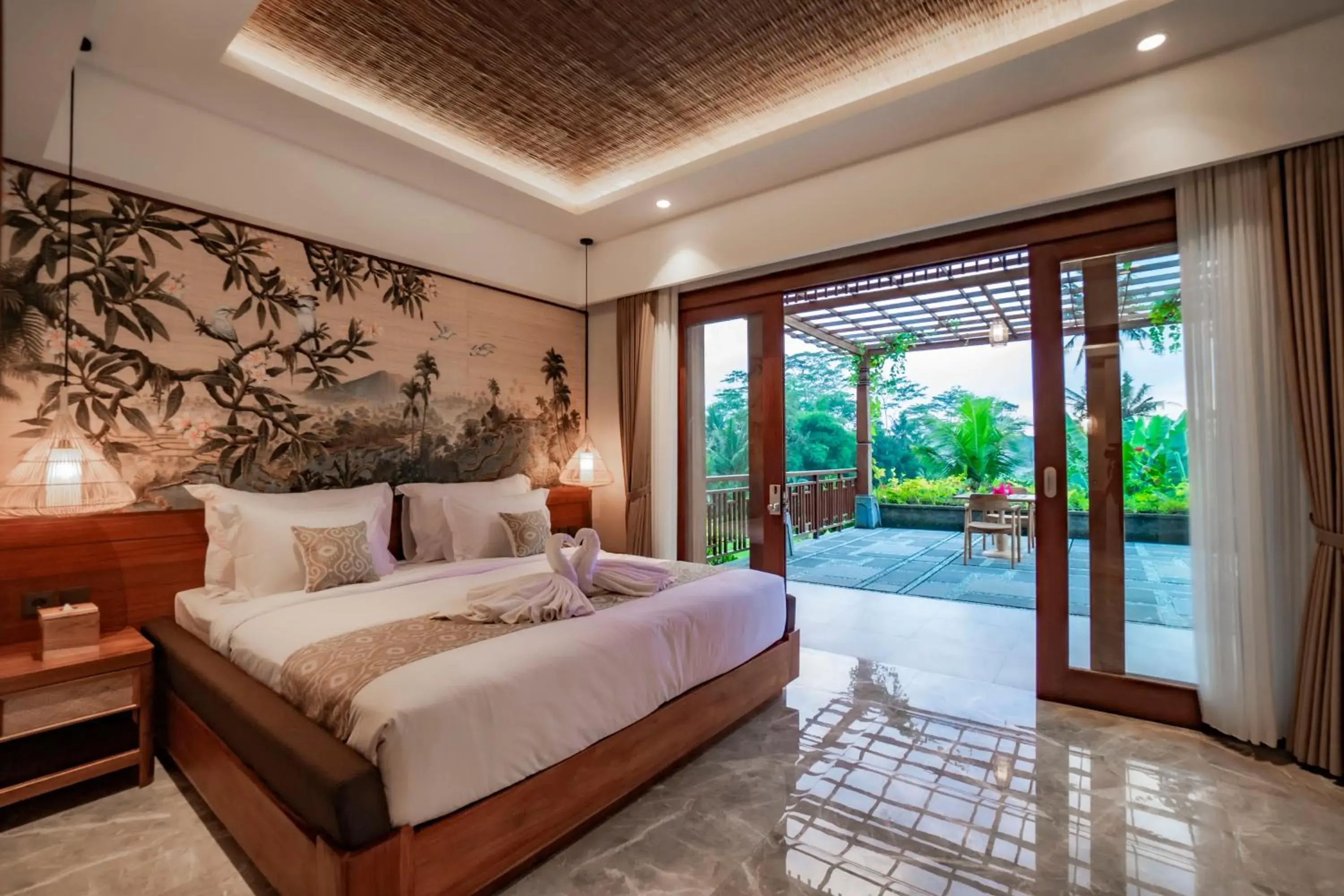 Deluxe Double or Twin Room with Rice Field View in Uma Shanti Villa by Mahaputra Deluxe Double or Twin Room with Rice Field View in Uma Shanti Villa by Mahaputra