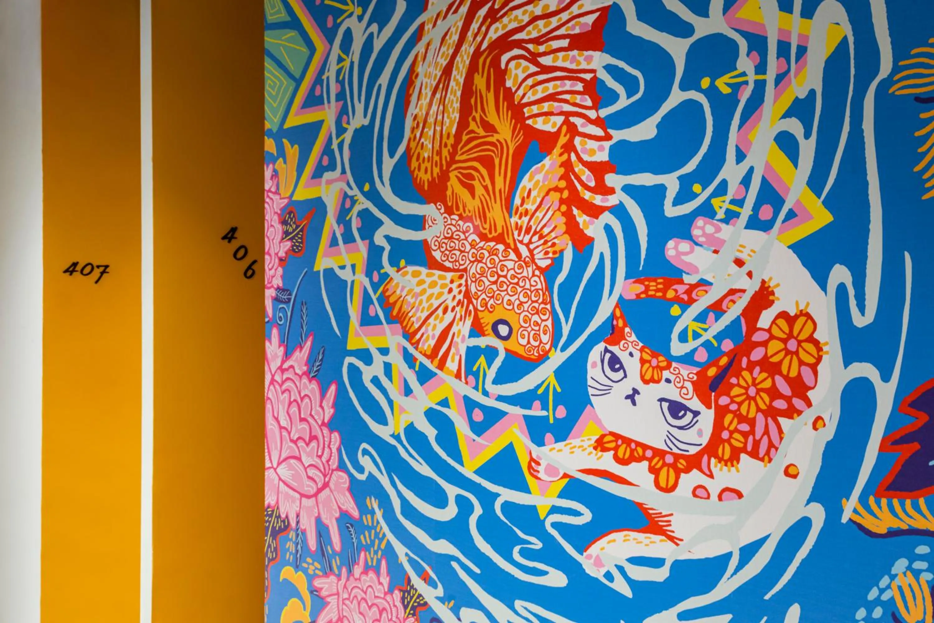 Decorative detail in lyf Chinatown Kuala Lumpur