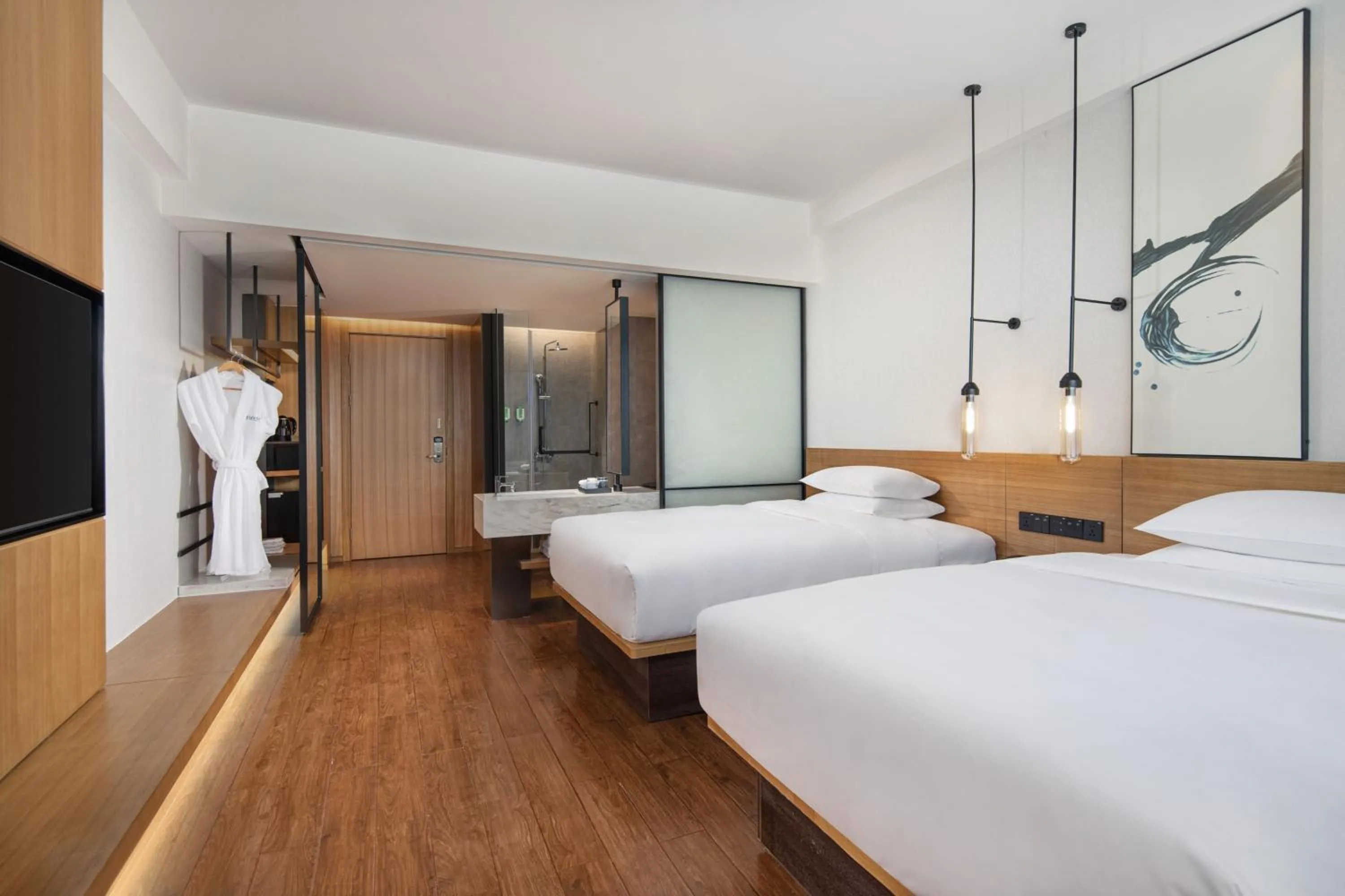 Photo of the whole room, Bed in Fairfield by Marriott Baiyin Downtown