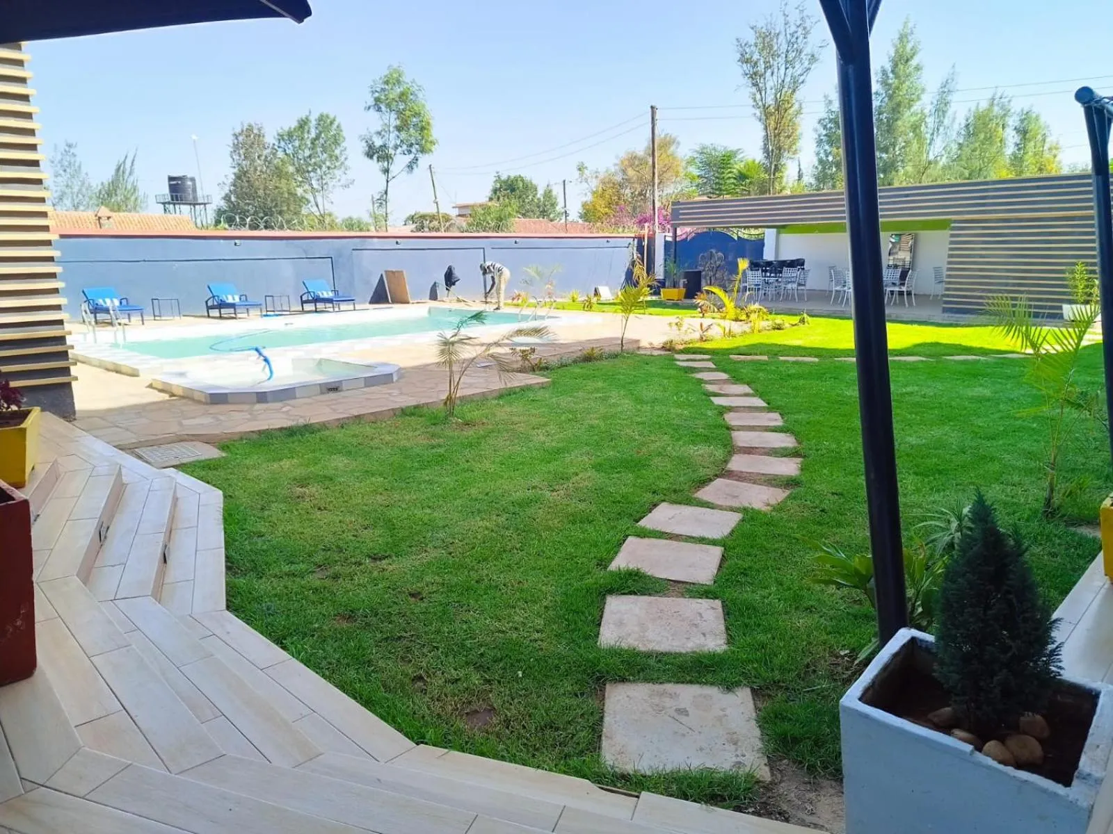 Swimming pool in The Warwick Hotel, Nanyuki Kenya