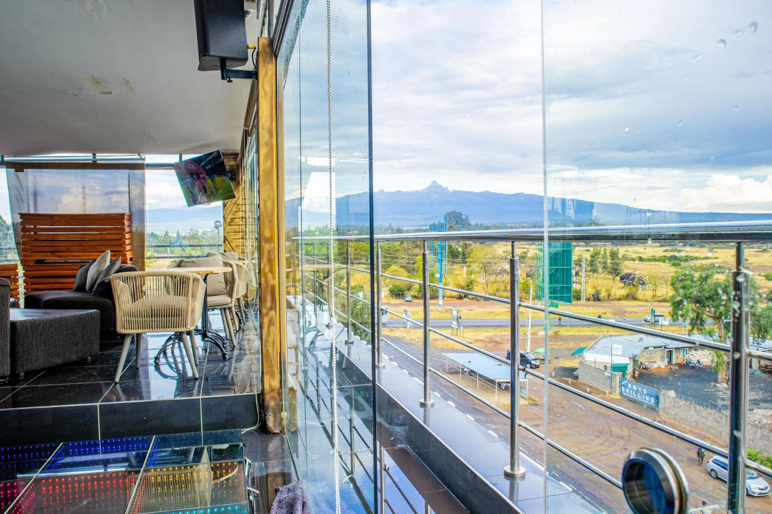 Communal lounge/ TV room in The Warwick Hotel, Nanyuki Kenya