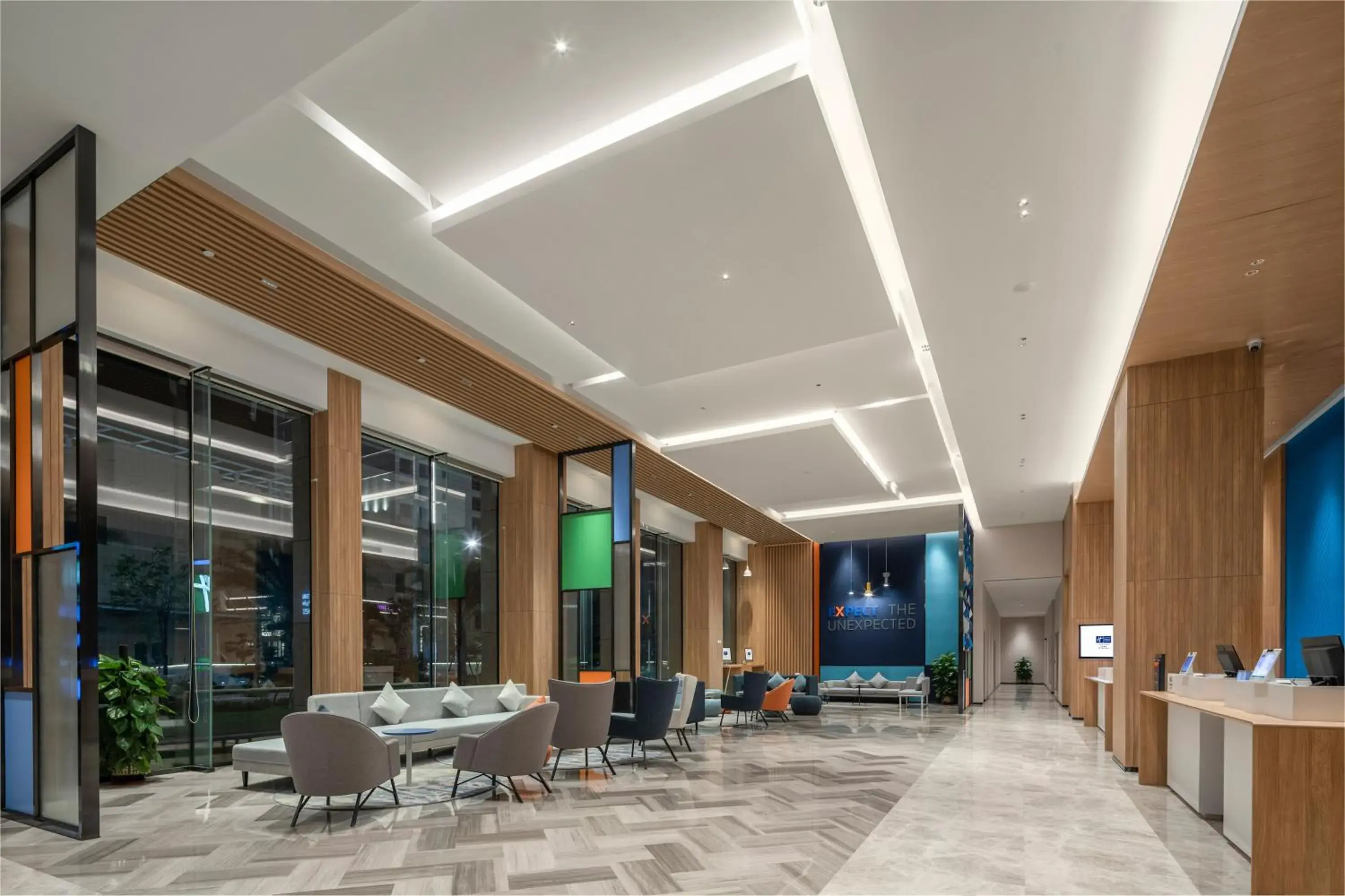Lobby or reception in Holiday Inn Express Beihai Silver Beach by IHG Lobby or reception in Holiday Inn Express Beihai Silver Beach by IHG
