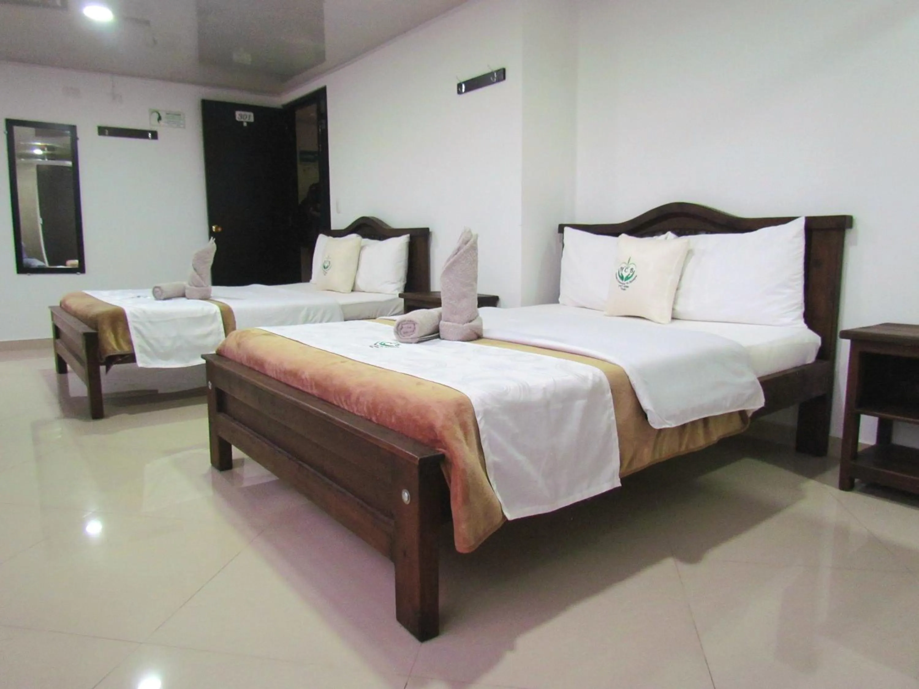 Bed in Hotel Colonial El Bosque Dorado