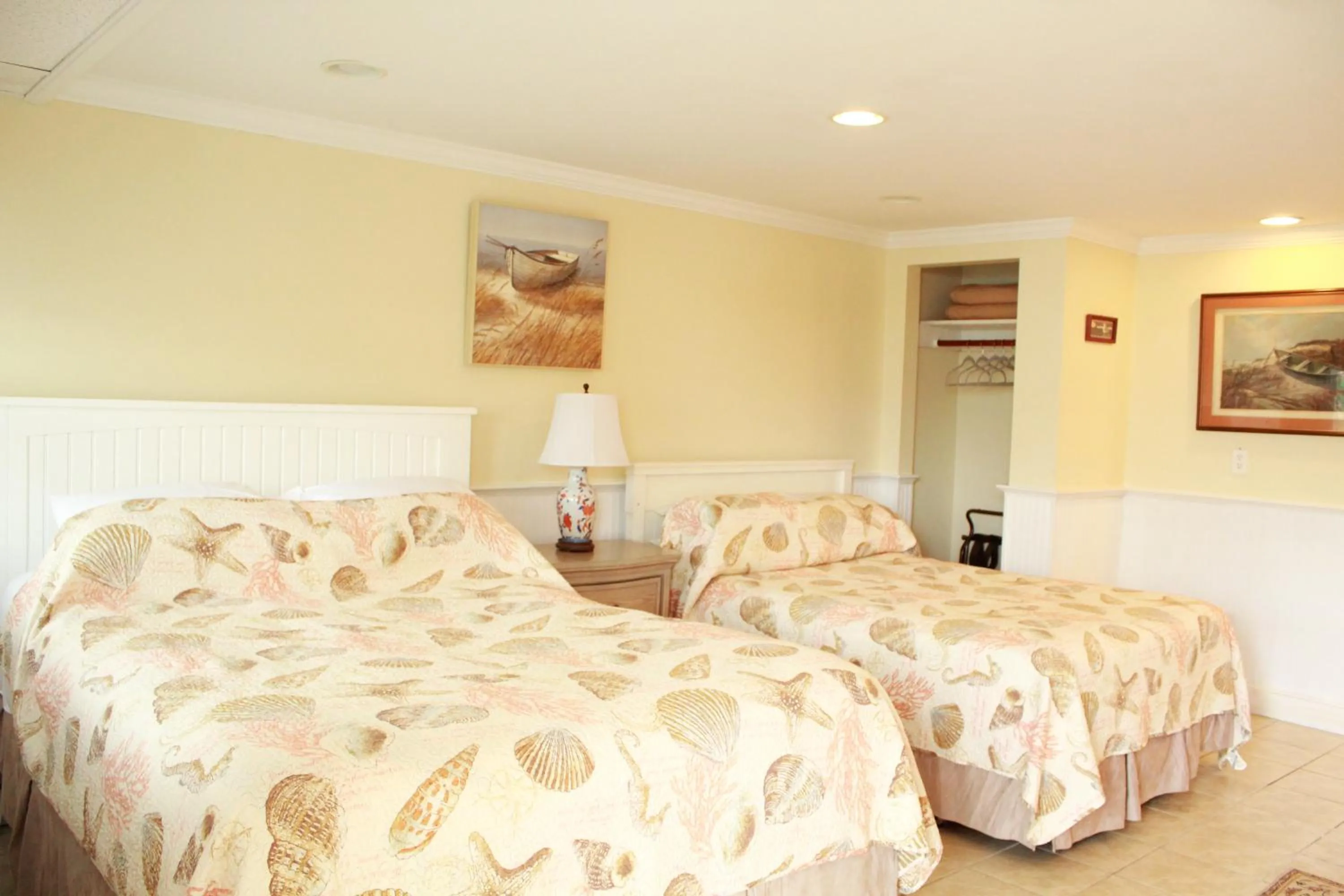 Bed in Seashell Motel
