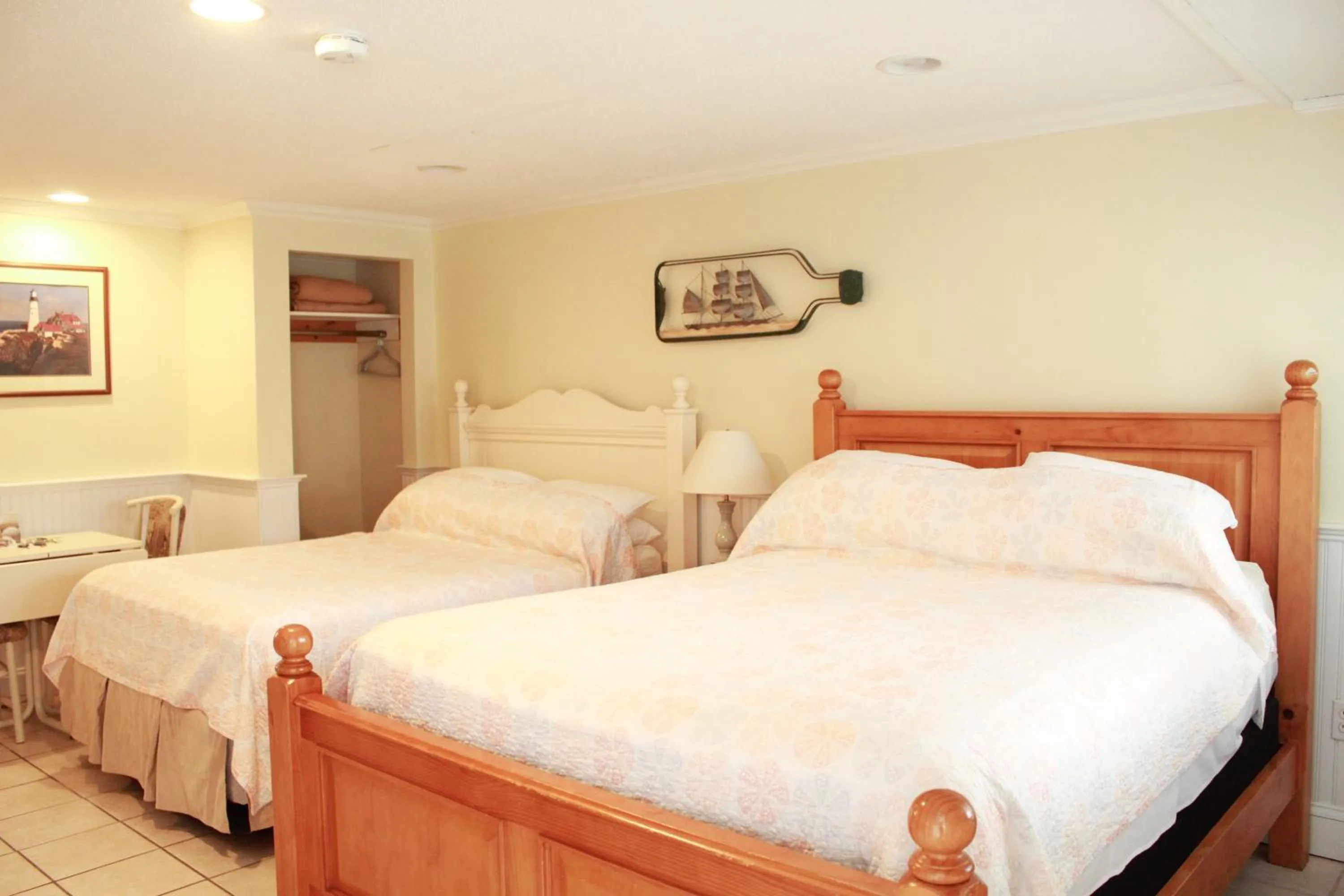 Bed in Seashell Motel
