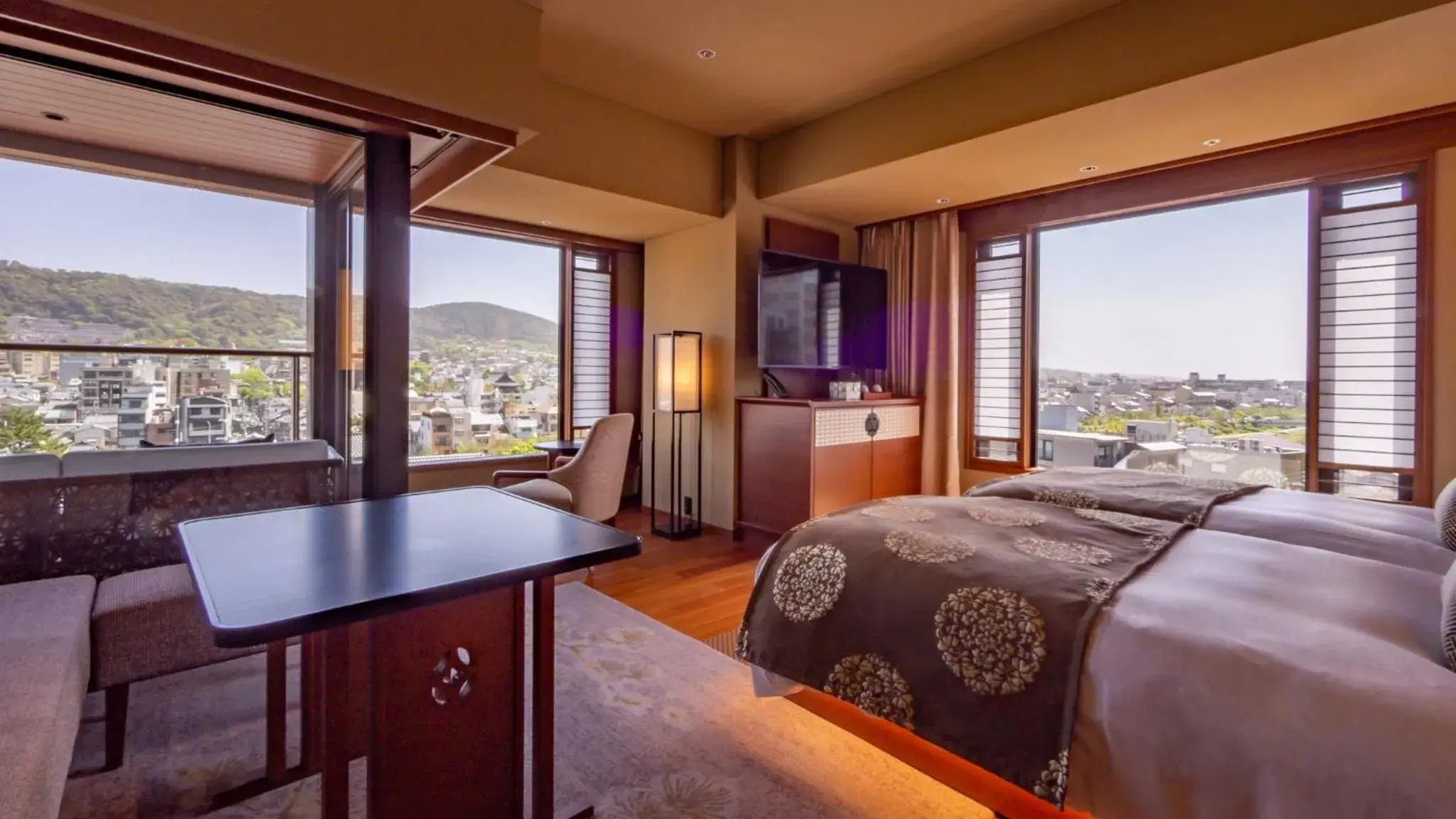 Dining area, Bed in Sora Niwa Terrace Kyoto Bettei Dining area, Bed in Sora Niwa Terrace Kyoto Bettei