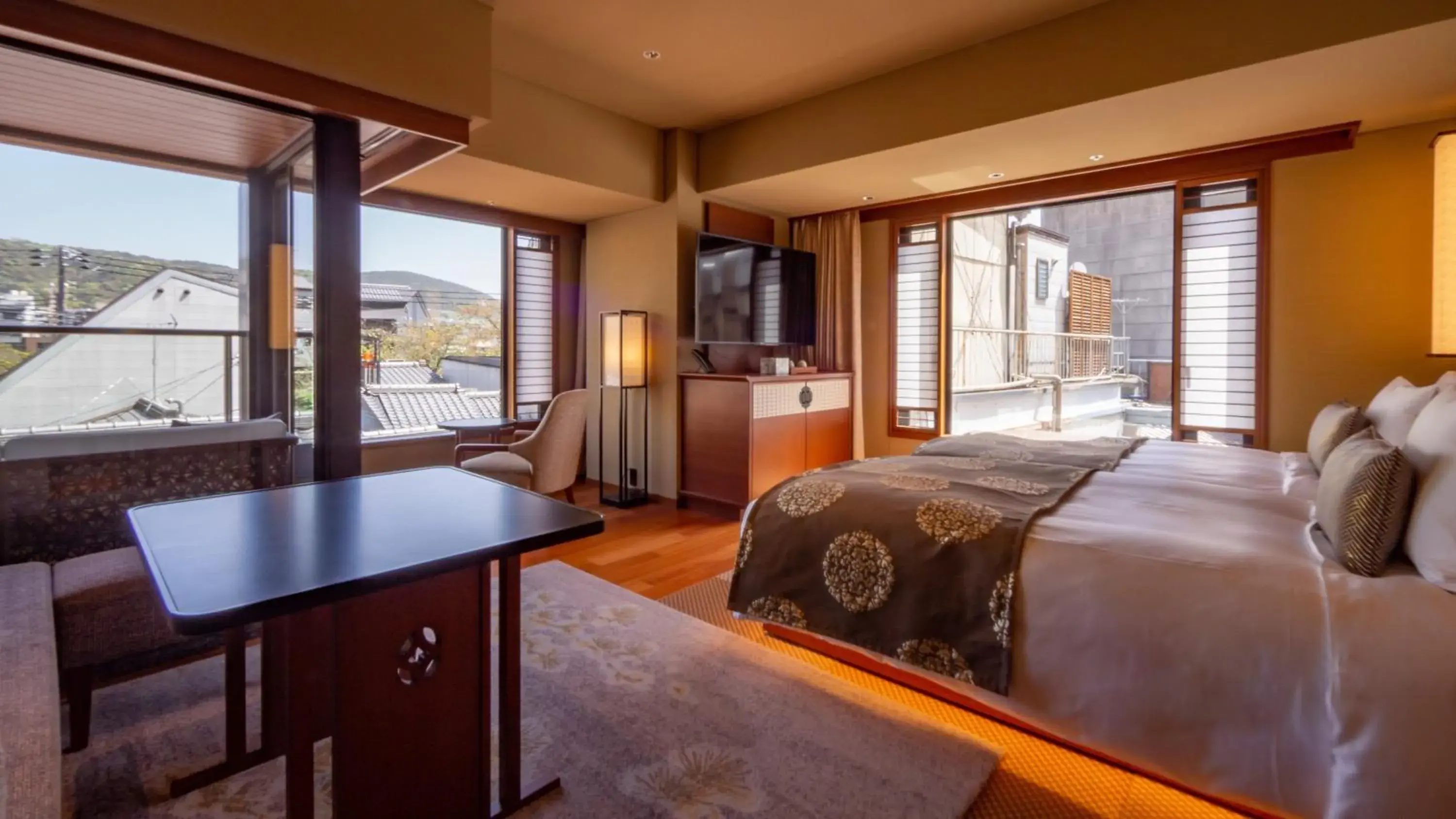 Mountain view, Bed in Sora Niwa Terrace Kyoto Bettei Mountain view, Bed in Sora Niwa Terrace Kyoto Bettei