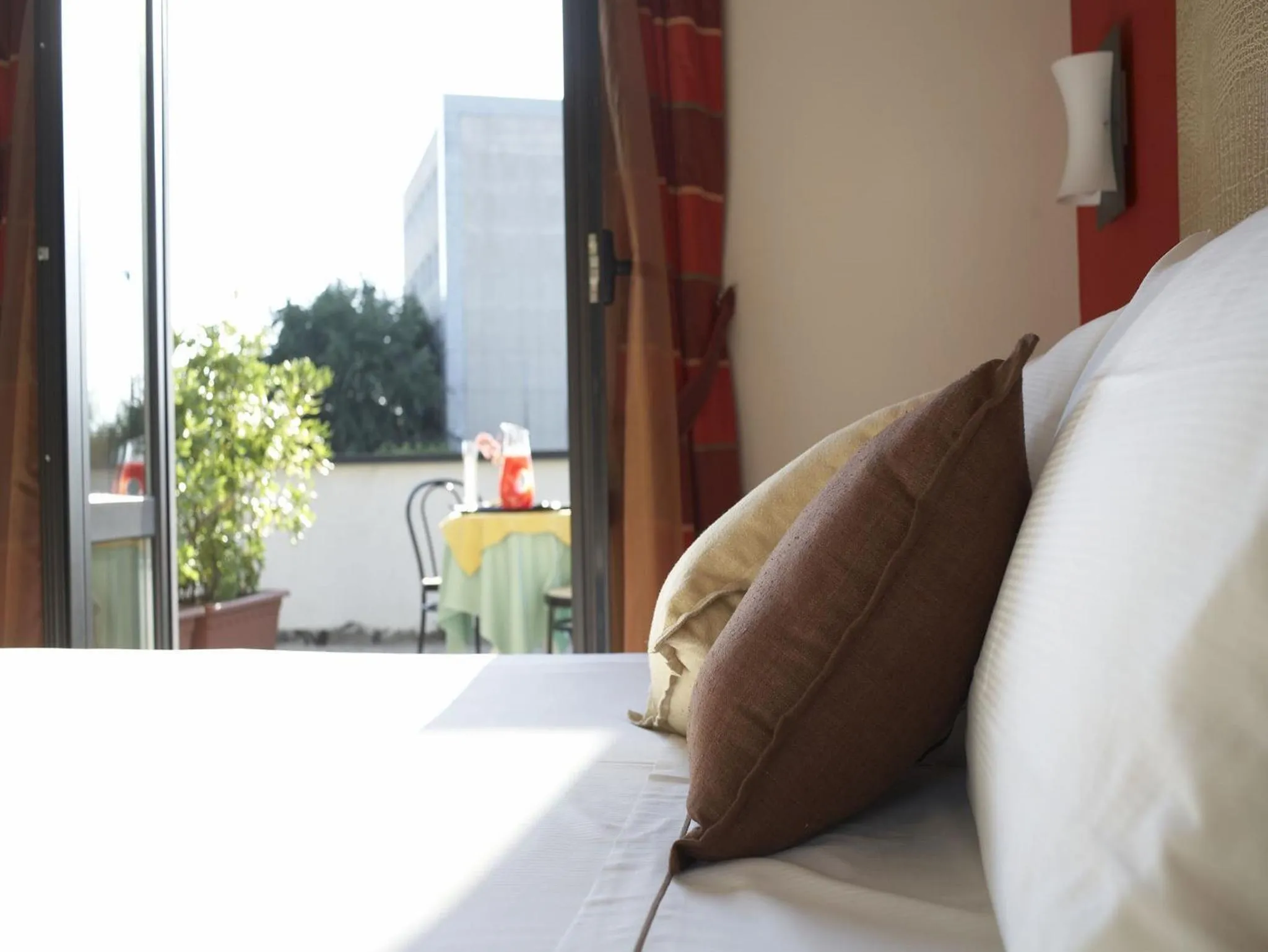 Decorative detail, Bed in Hotel Montini Linate Airport