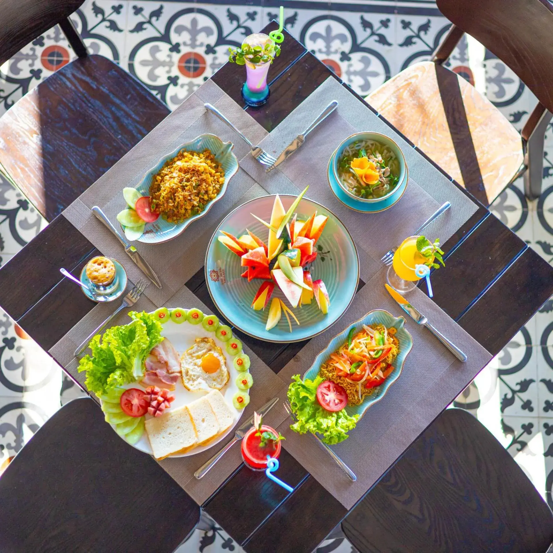 Breakfast in The Mong Village Resort & Spa Breakfast in The Mong Village Resort & Spa