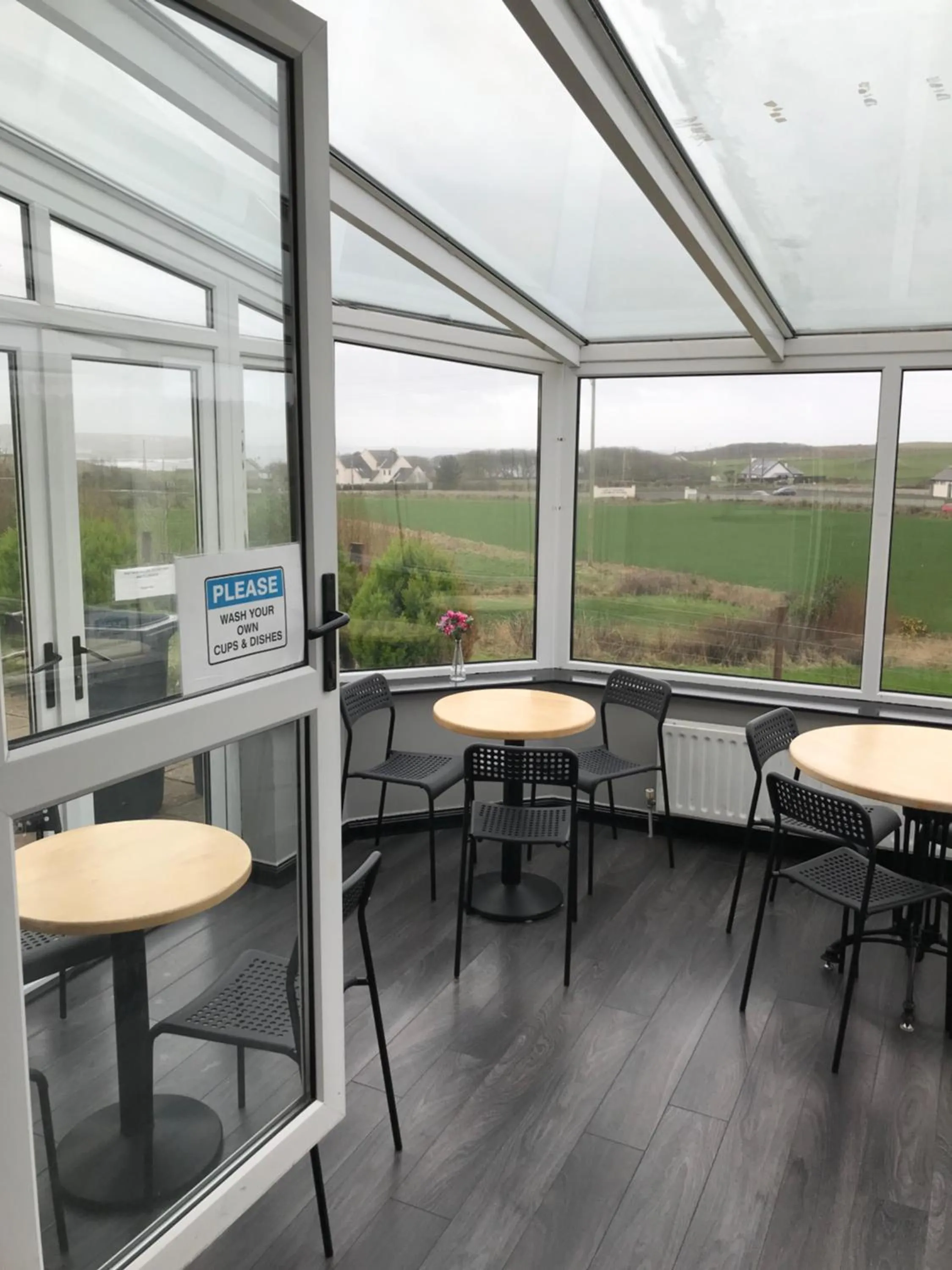 Garden view in Finn McCools Giants Causeway Hostel