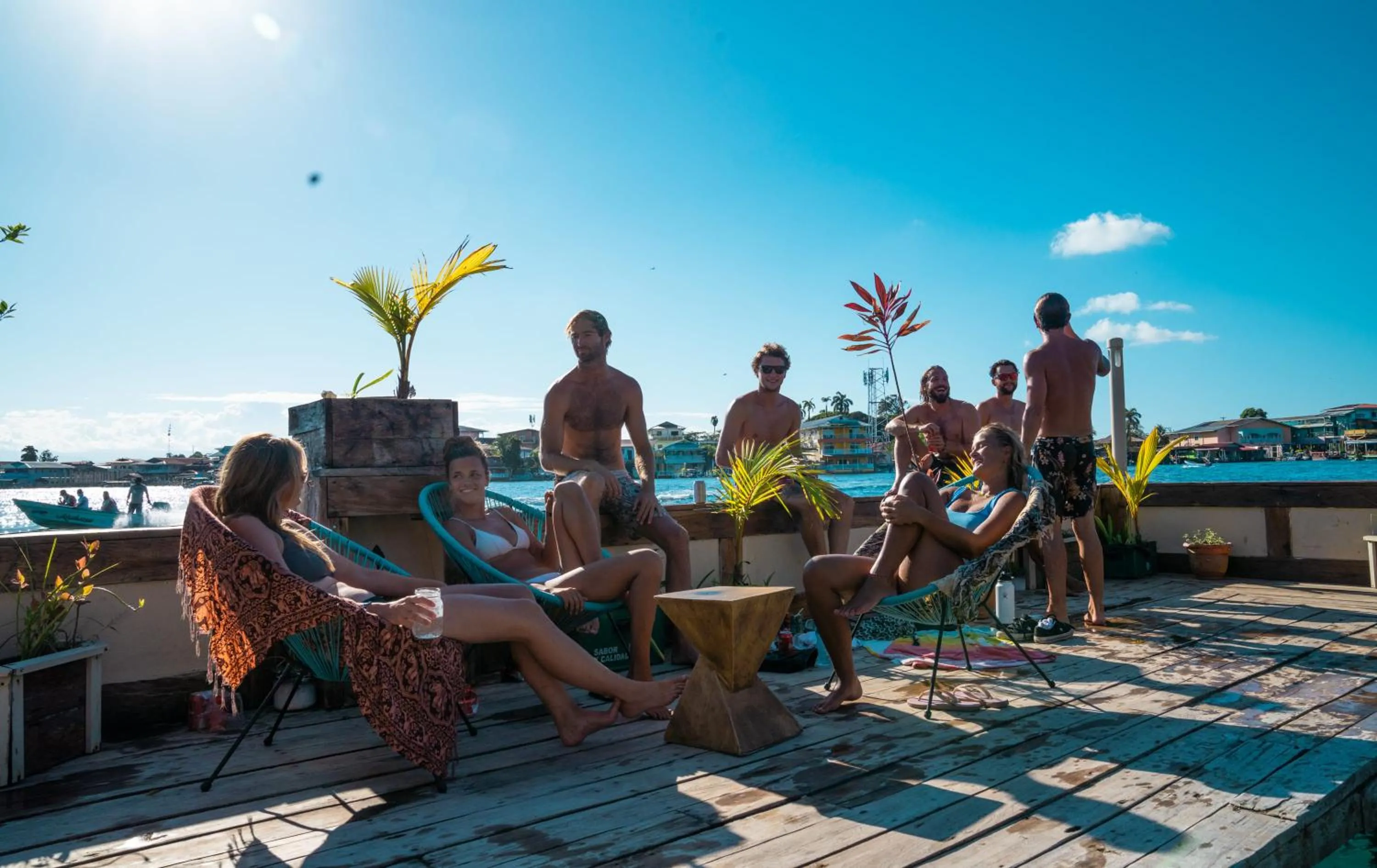 People in Aqua Lounge