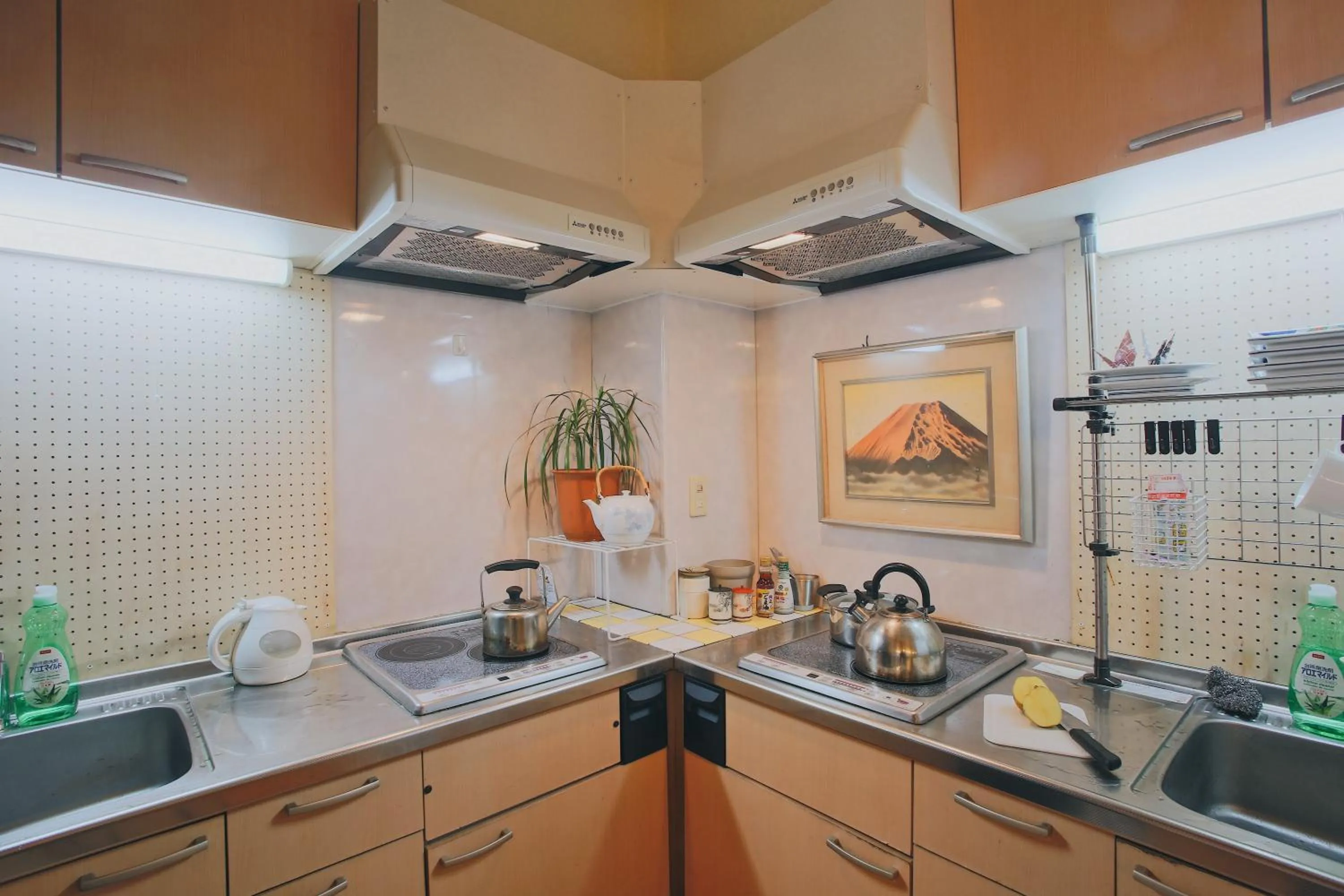 Kitchen or kitchenette in E JOY INN-West Shinjuku Branch