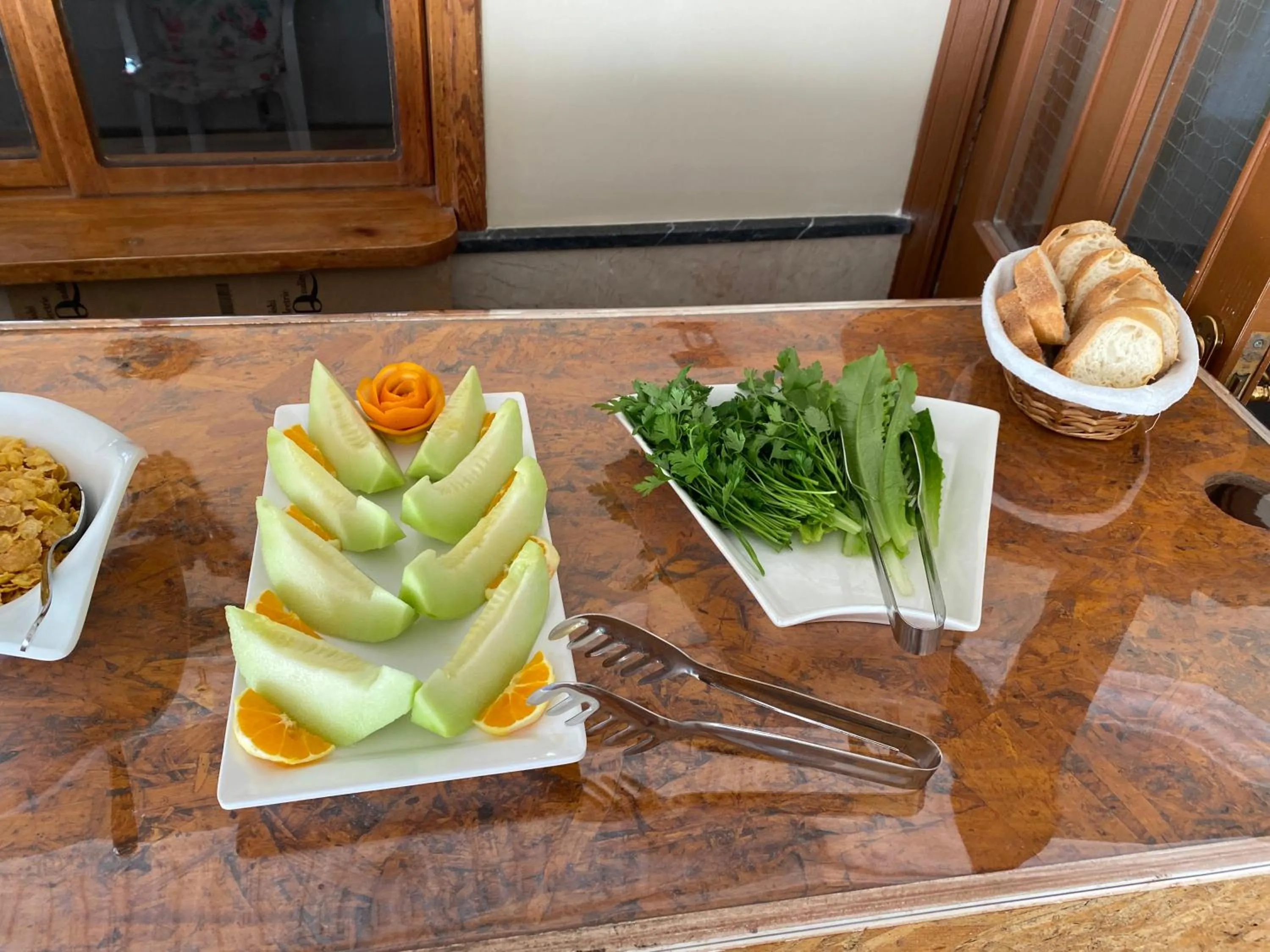 Buffet breakfast in NATURELLA APART HOTEL