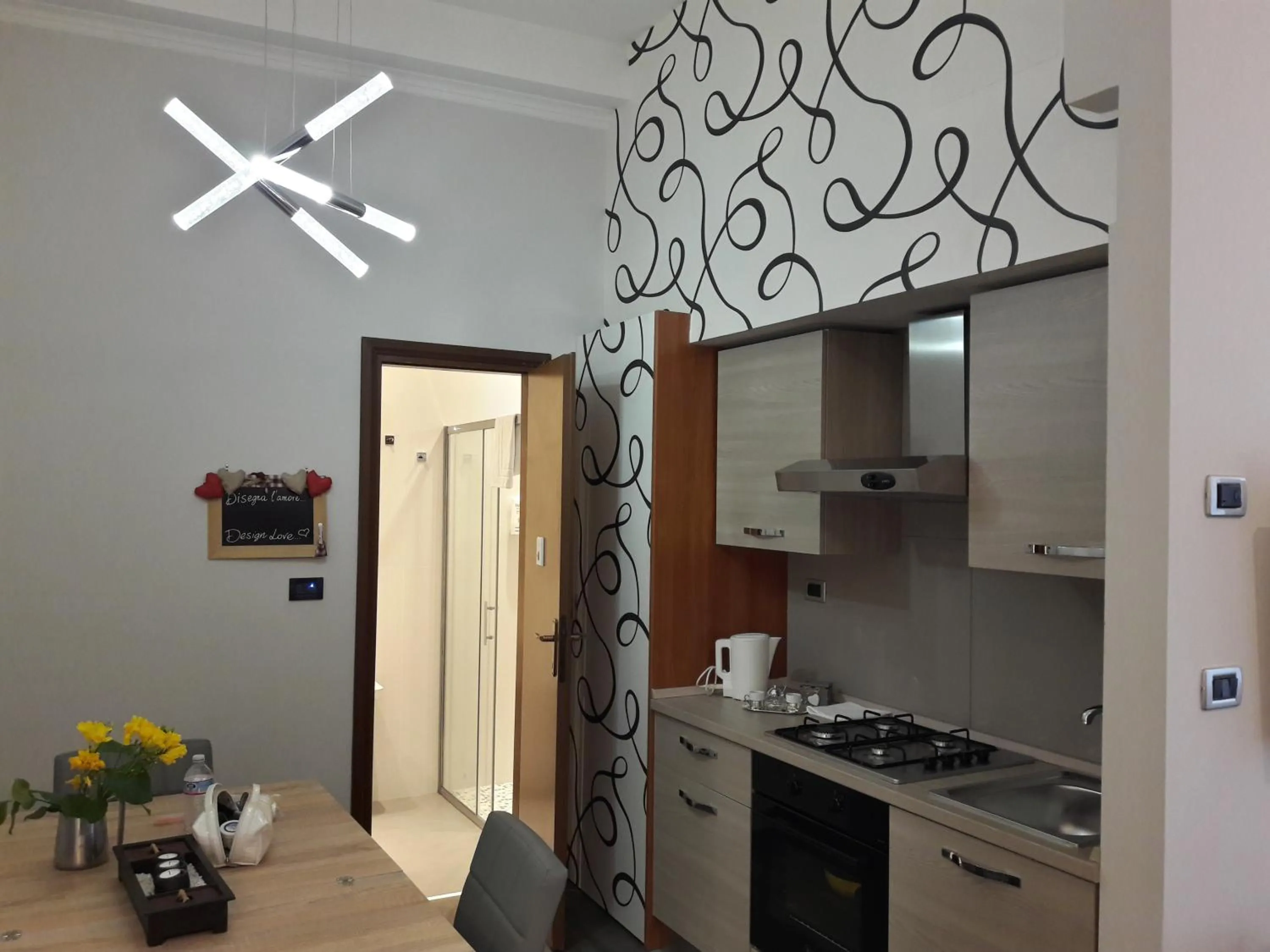 Kitchen or kitchenette in Hotel Centrale