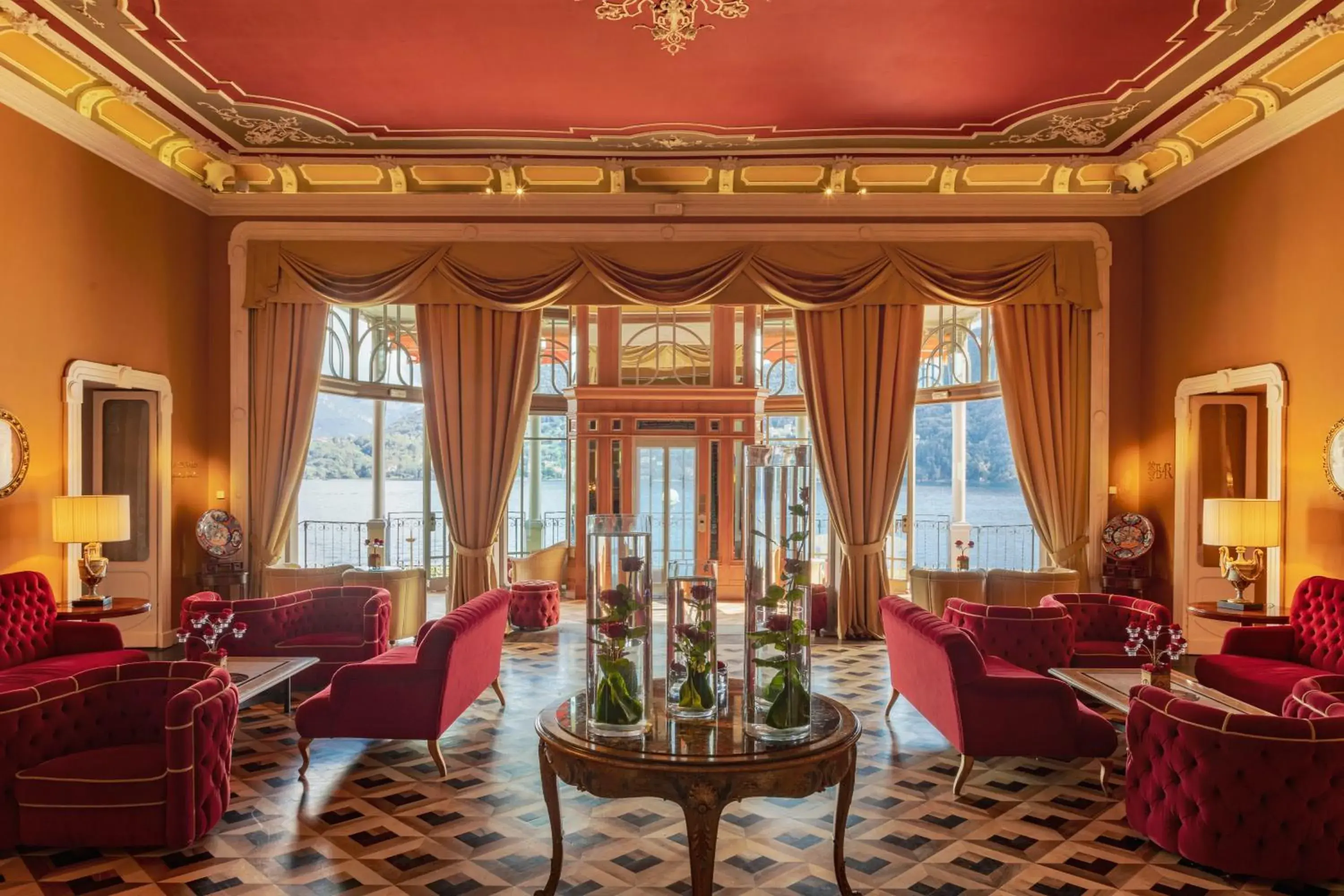Lobby or reception in Grand Hotel Tremezzo Lobby or reception in Grand Hotel Tremezzo