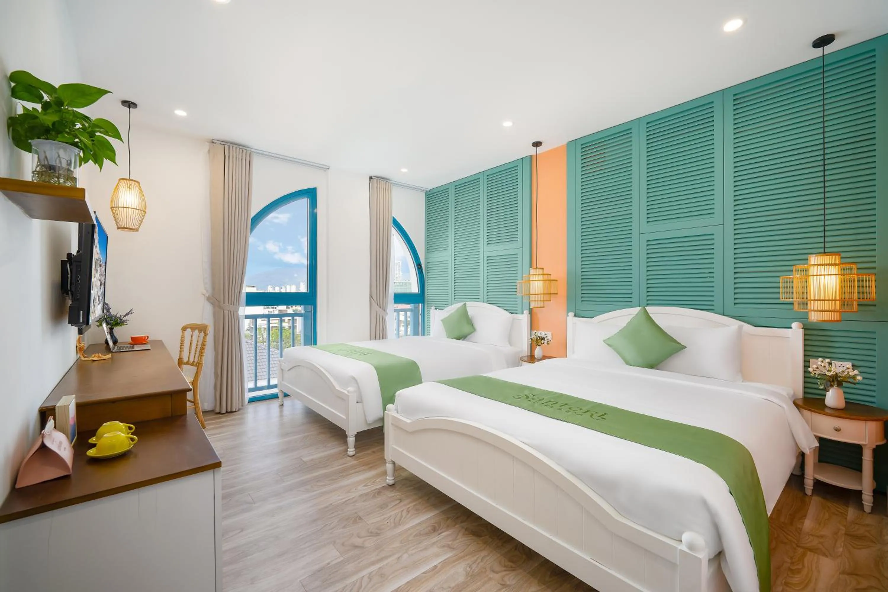 Photo of the whole room, Bed in Santori Hotel And Spa