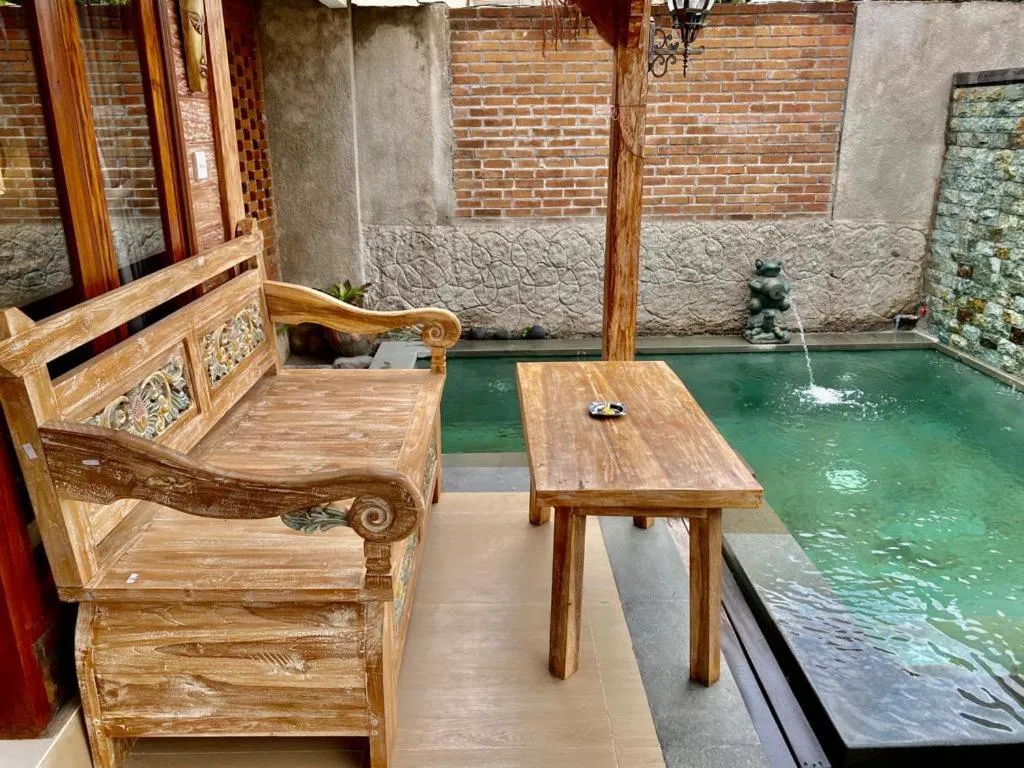 Pool view in Sridewi Villas Ubud