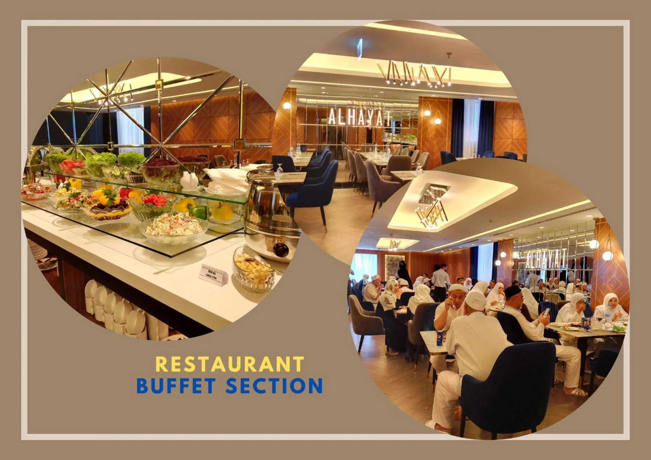 Restaurant/places to eat in AL HAYAT HOTEL