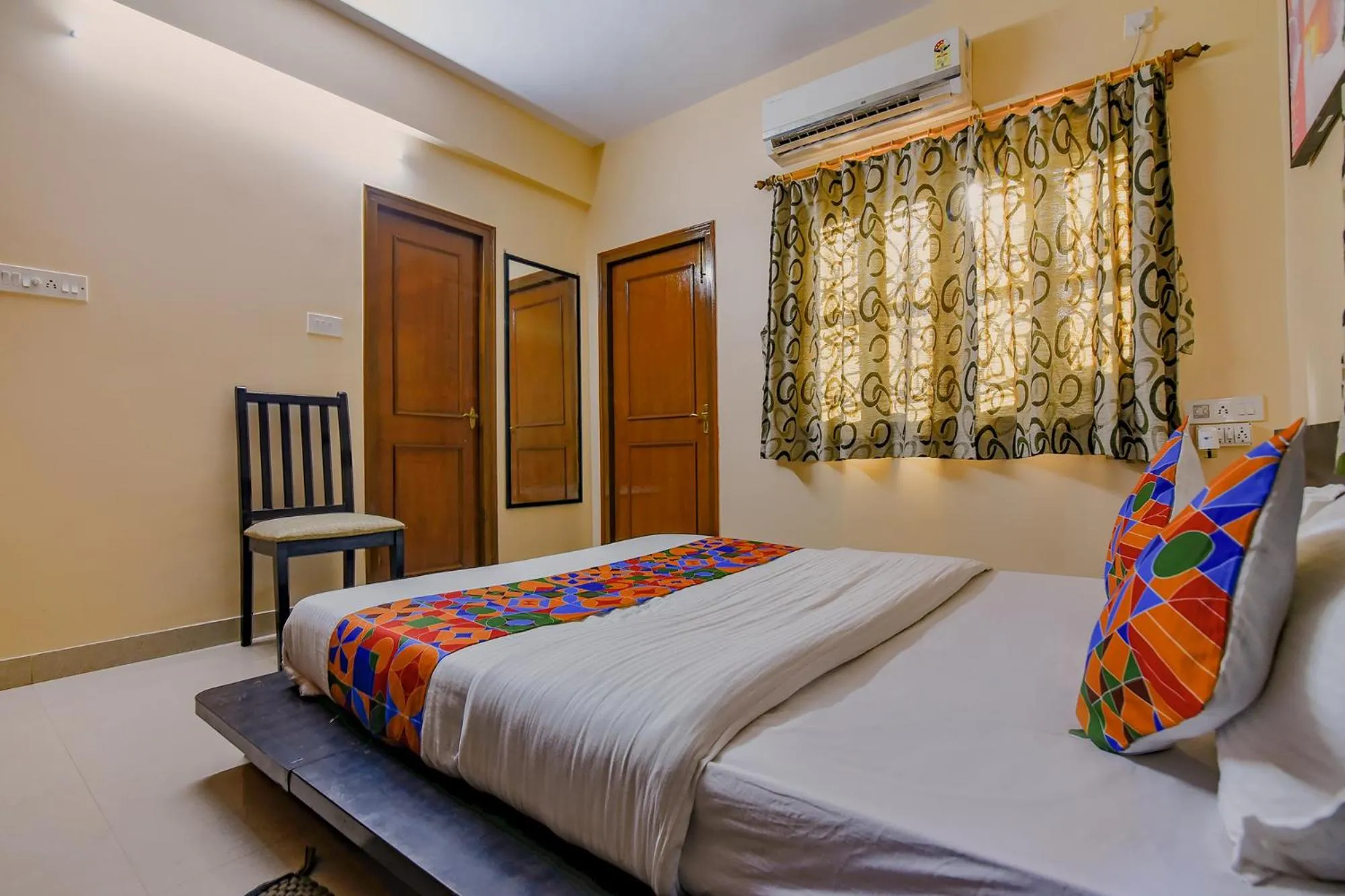 Bedroom, Bed in FabHotel New kolkata Residency Inn - Nr Axis Mall