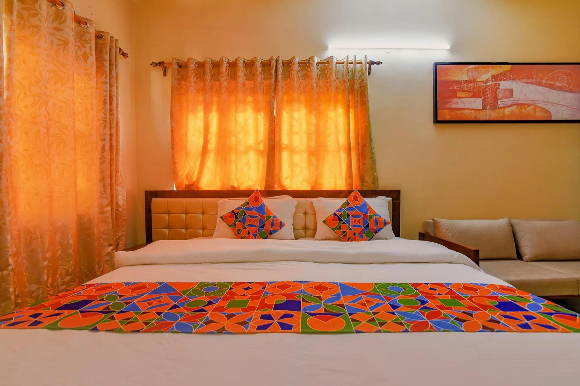 Bedroom, Bed in FabHotel New kolkata Residency Inn - Nr Axis Mall