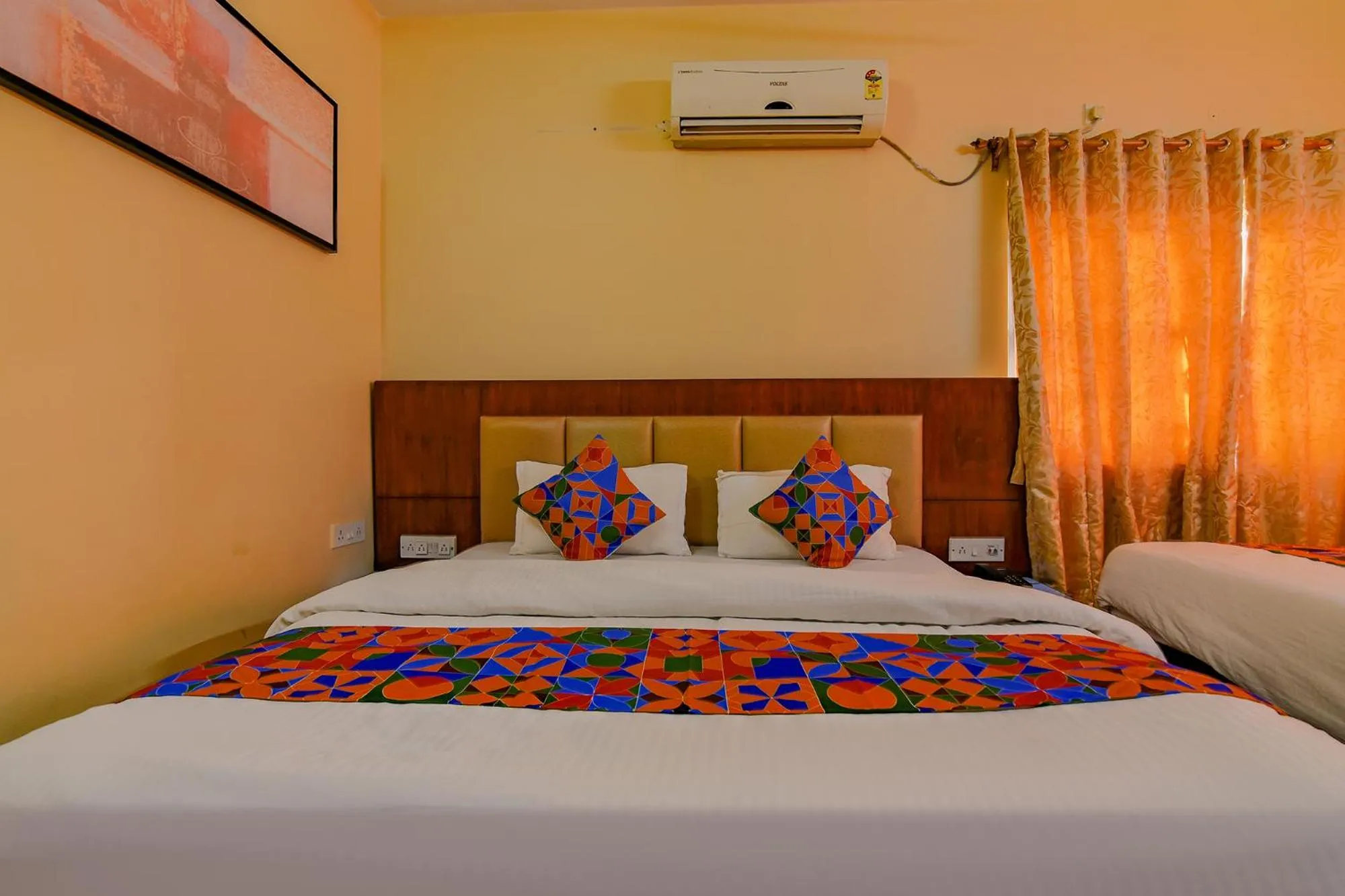 Bedroom, Bed in FabHotel New kolkata Residency Inn - Nr Axis Mall