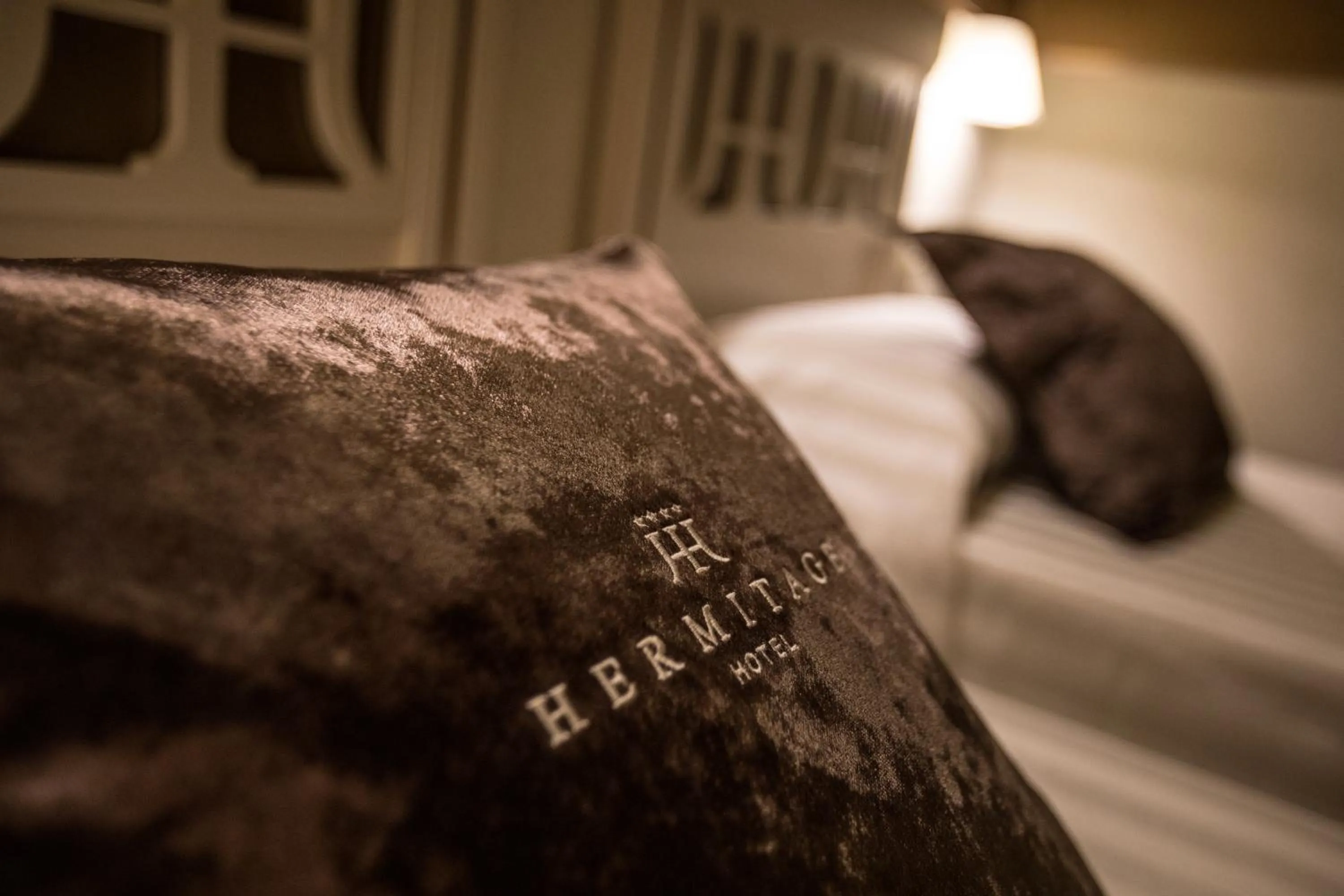 Decorative detail, Bed in Hotel Hermitage