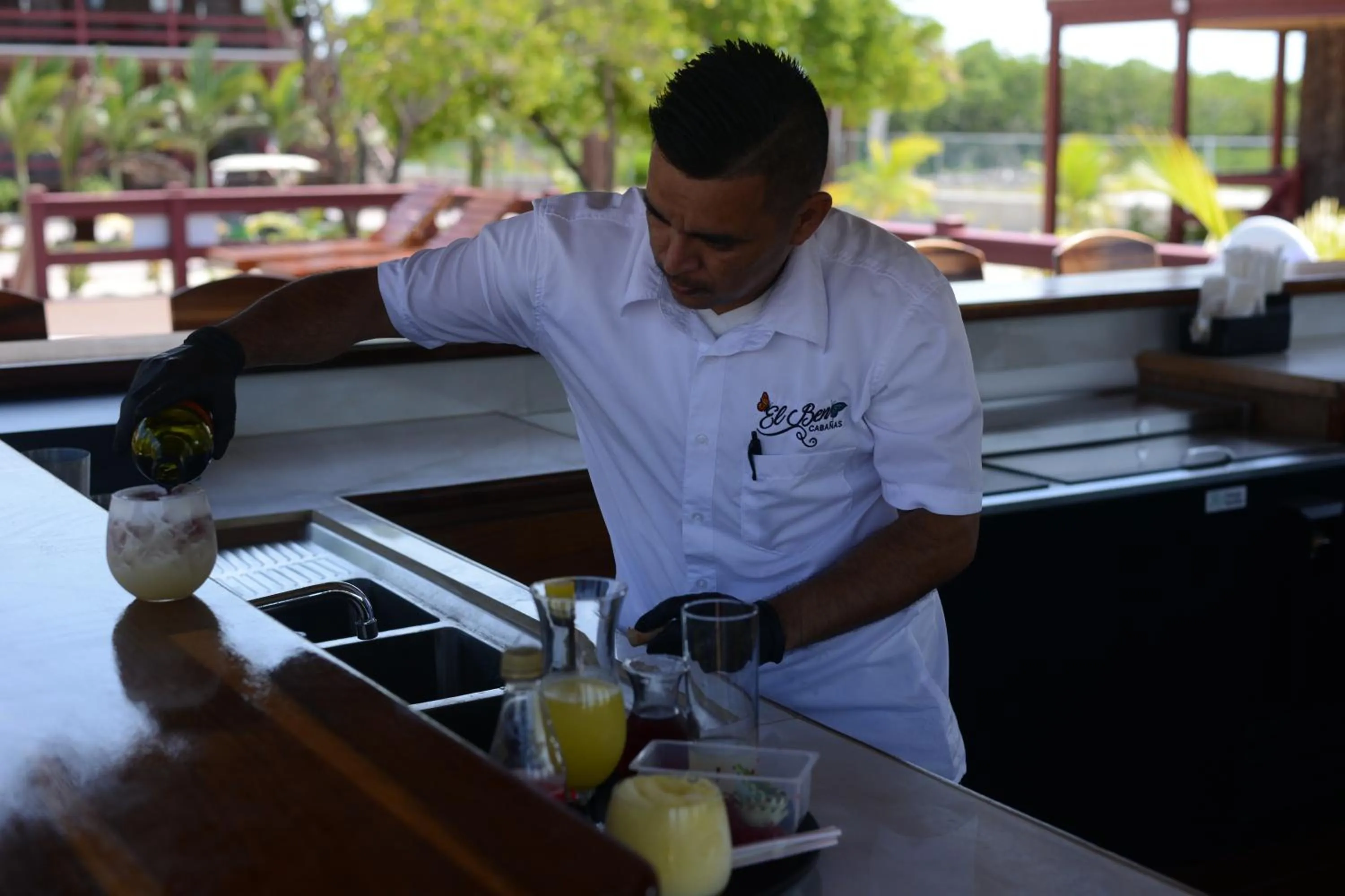 Lounge or bar in El Ben Cabañas