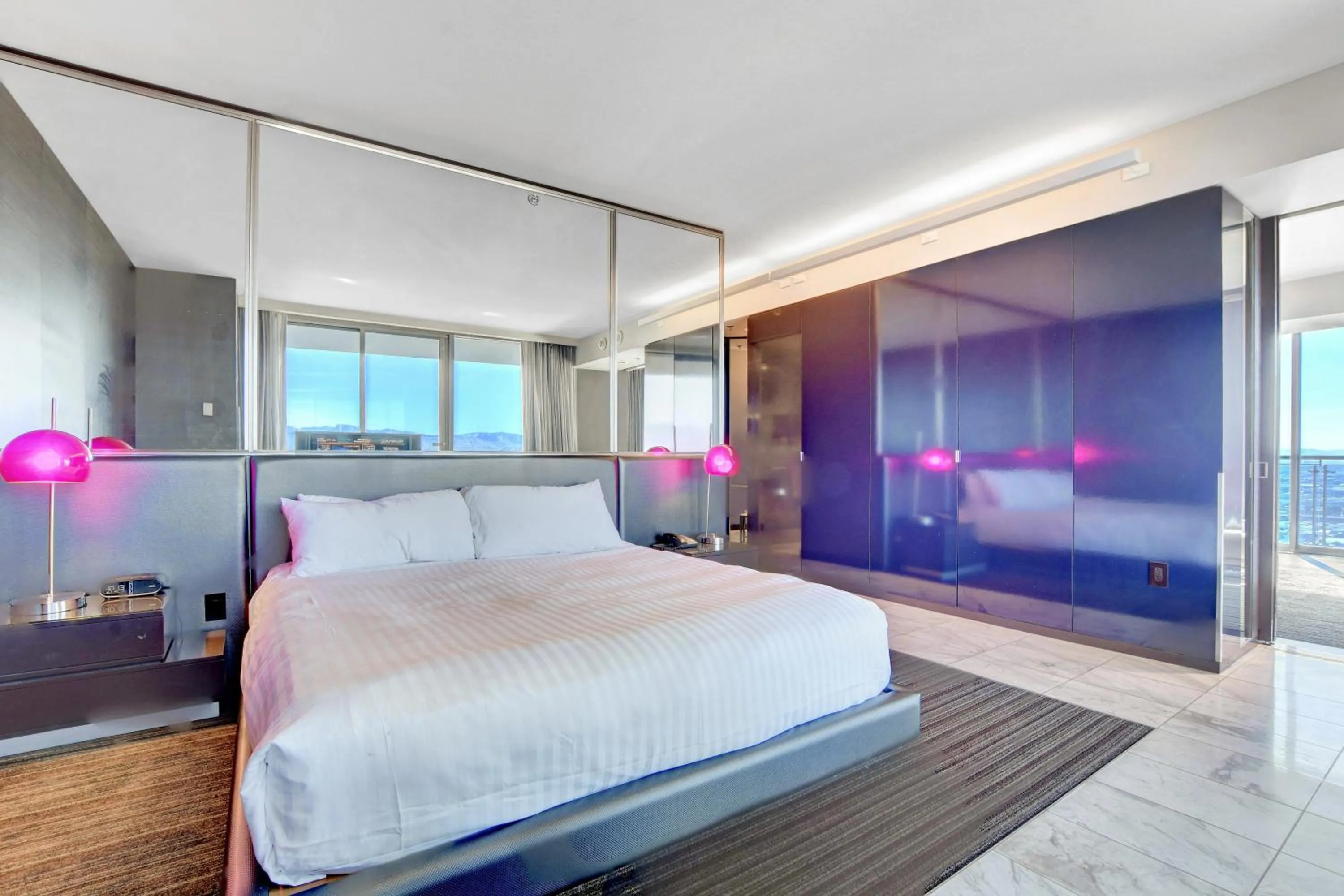 Photo of the whole room, Bed in Private Luxury Panoramic Suite at Palms Place