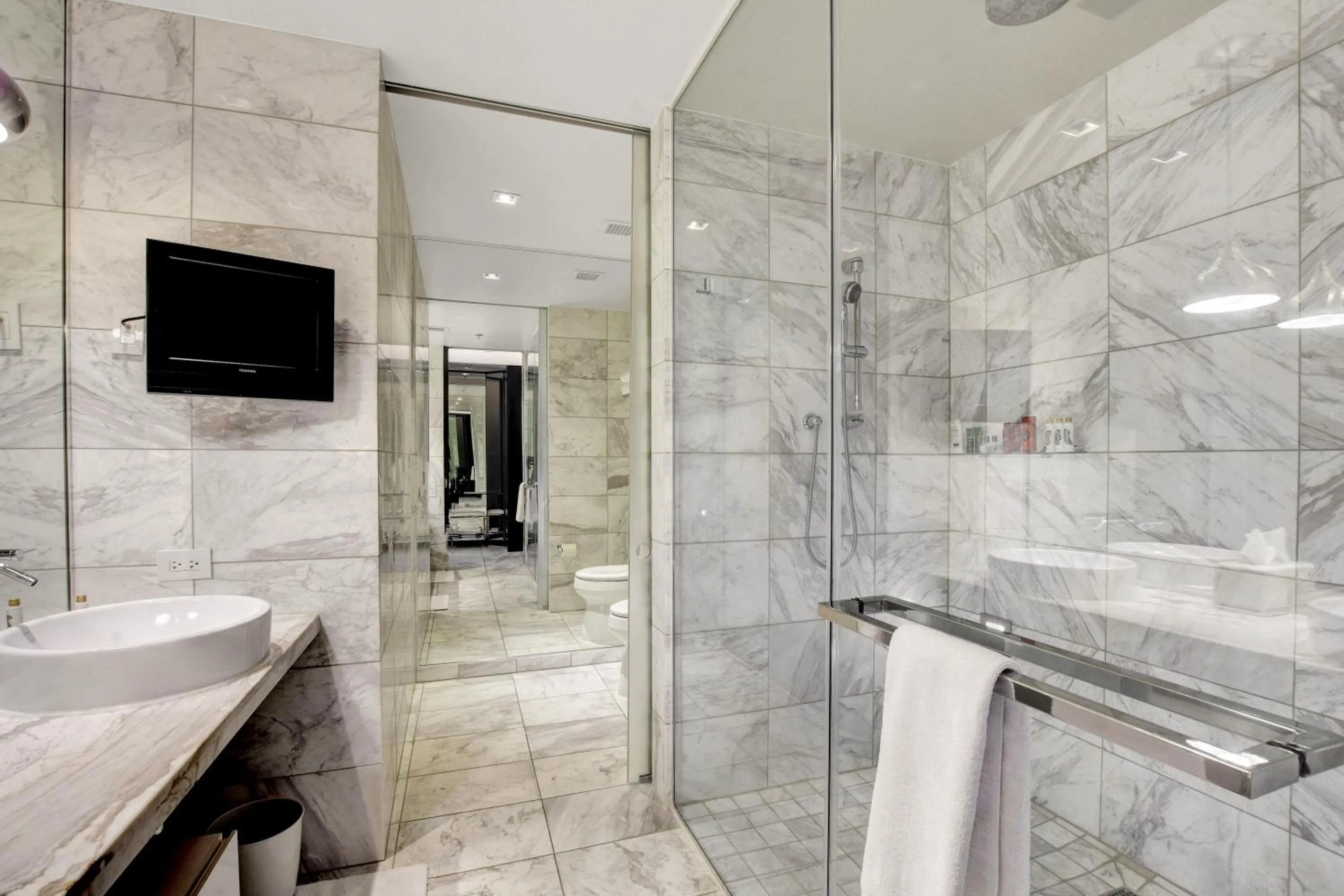 Bathroom in Private Luxury Panoramic Suite at Palms Place